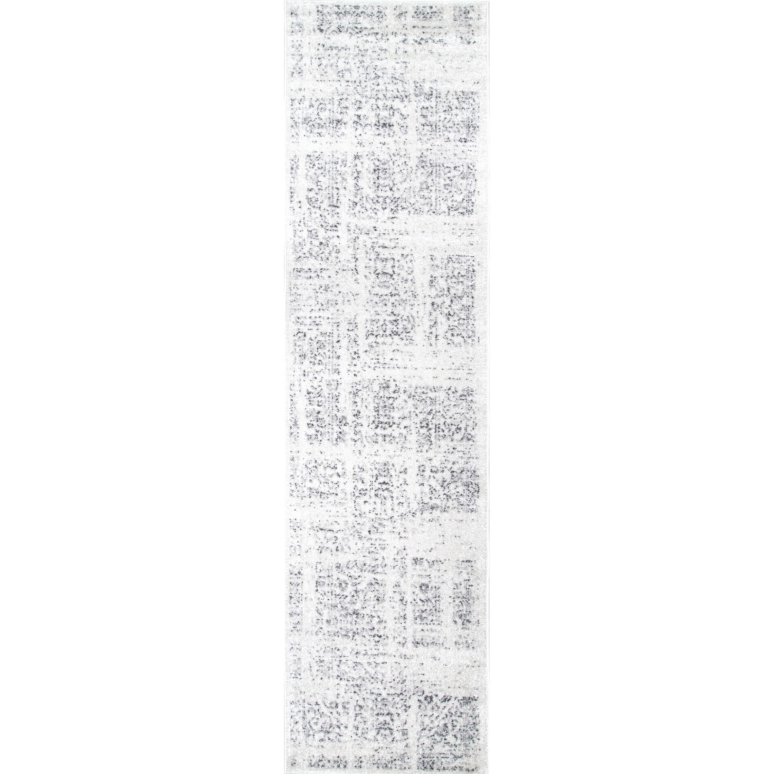 Nuloom Arlena Medallion 2x12 Runner Indoor Area Rug for Living Room Bedroom Dining Room Entryway Hallway Kitchen, Grey/Ivory
