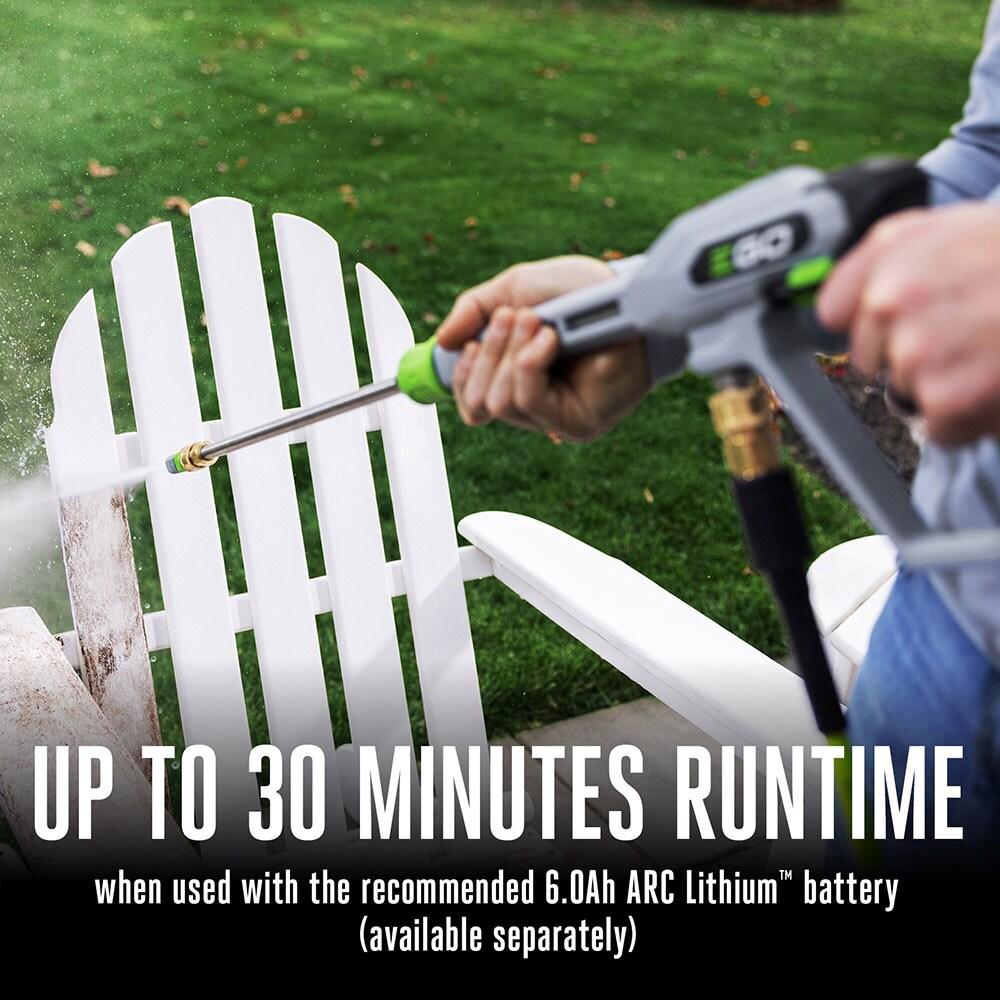 Ego Power+ 2100 Psi 1.2 Gpm Battery Powered Cold Water Pressure Washer With 4 Spray Nozzles Bare Tool