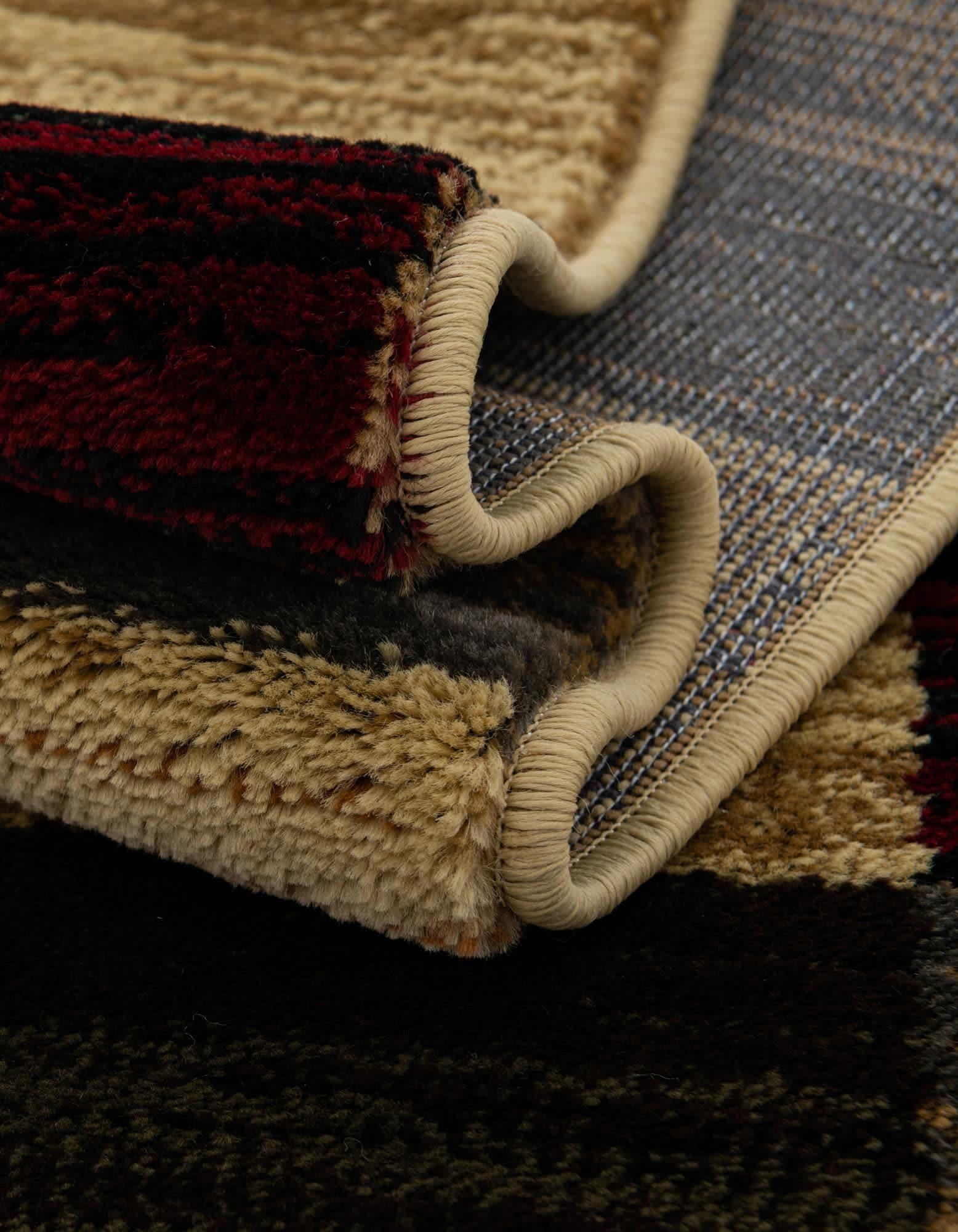 Unique Loom Barista Collection Area Rug - Gava (7' 1" Square Multi/Brown)