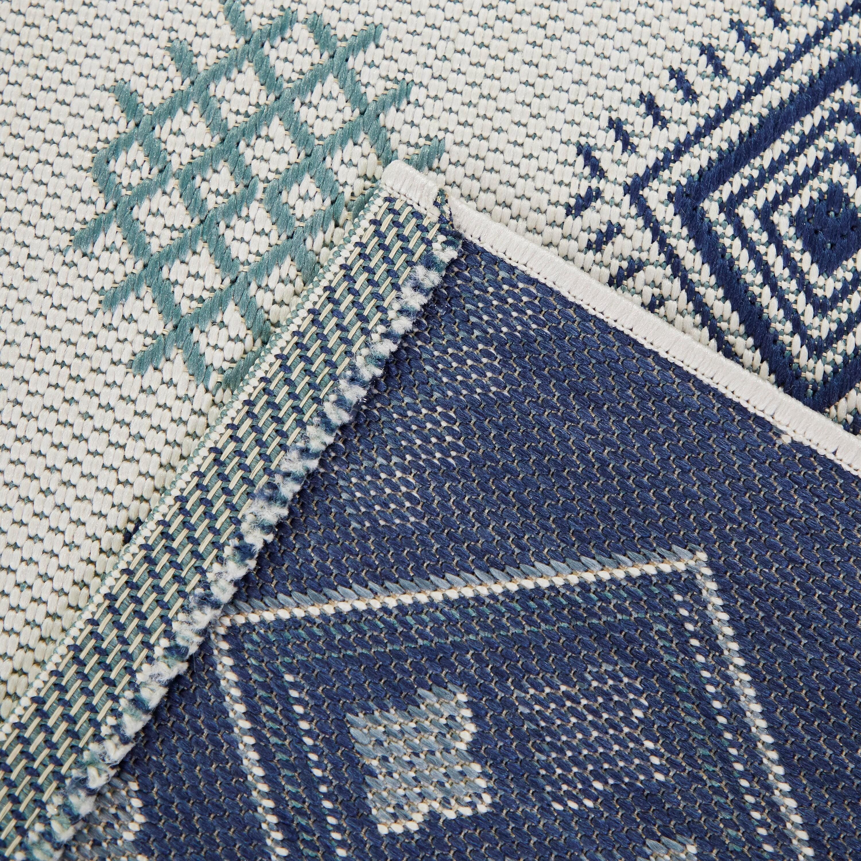 Ignacy Blue Moroccan Patio Indoor/Outdoor Area Rug