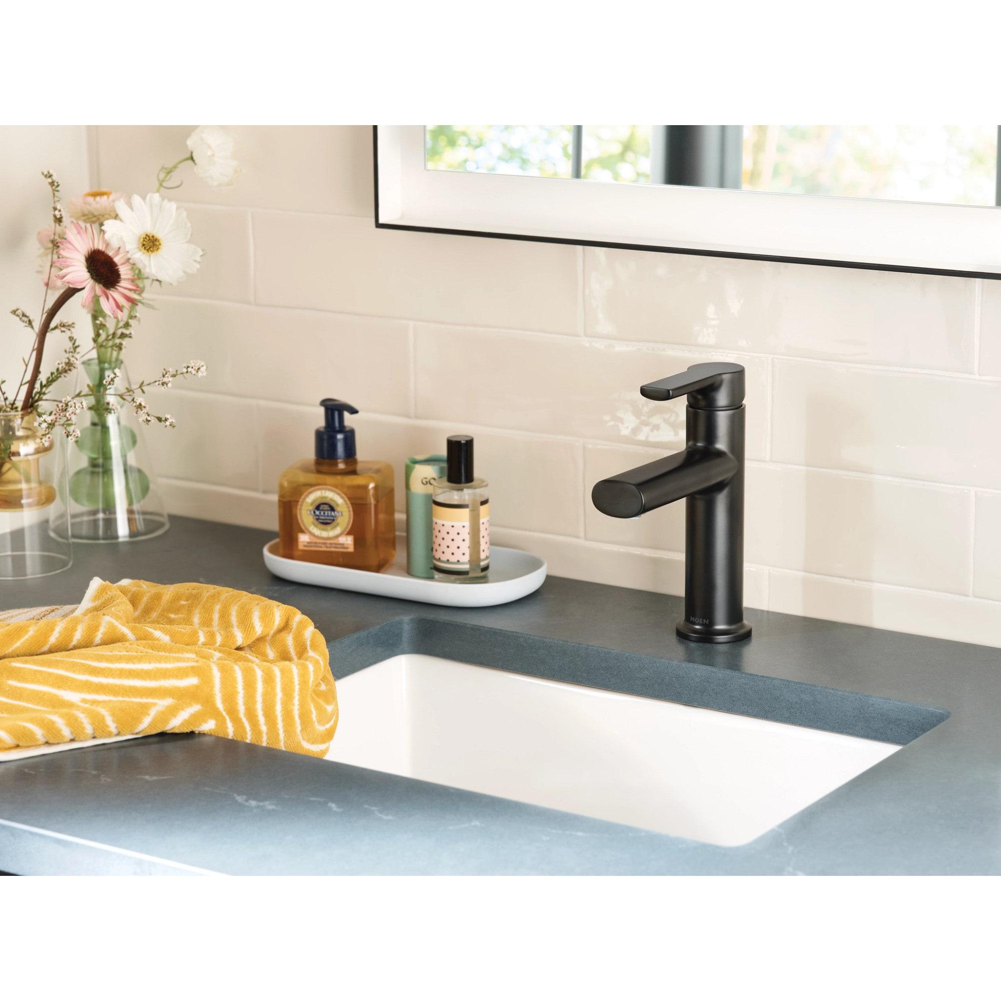 Moen Meena Single Hole Bathroom Faucet with Drain Assembly