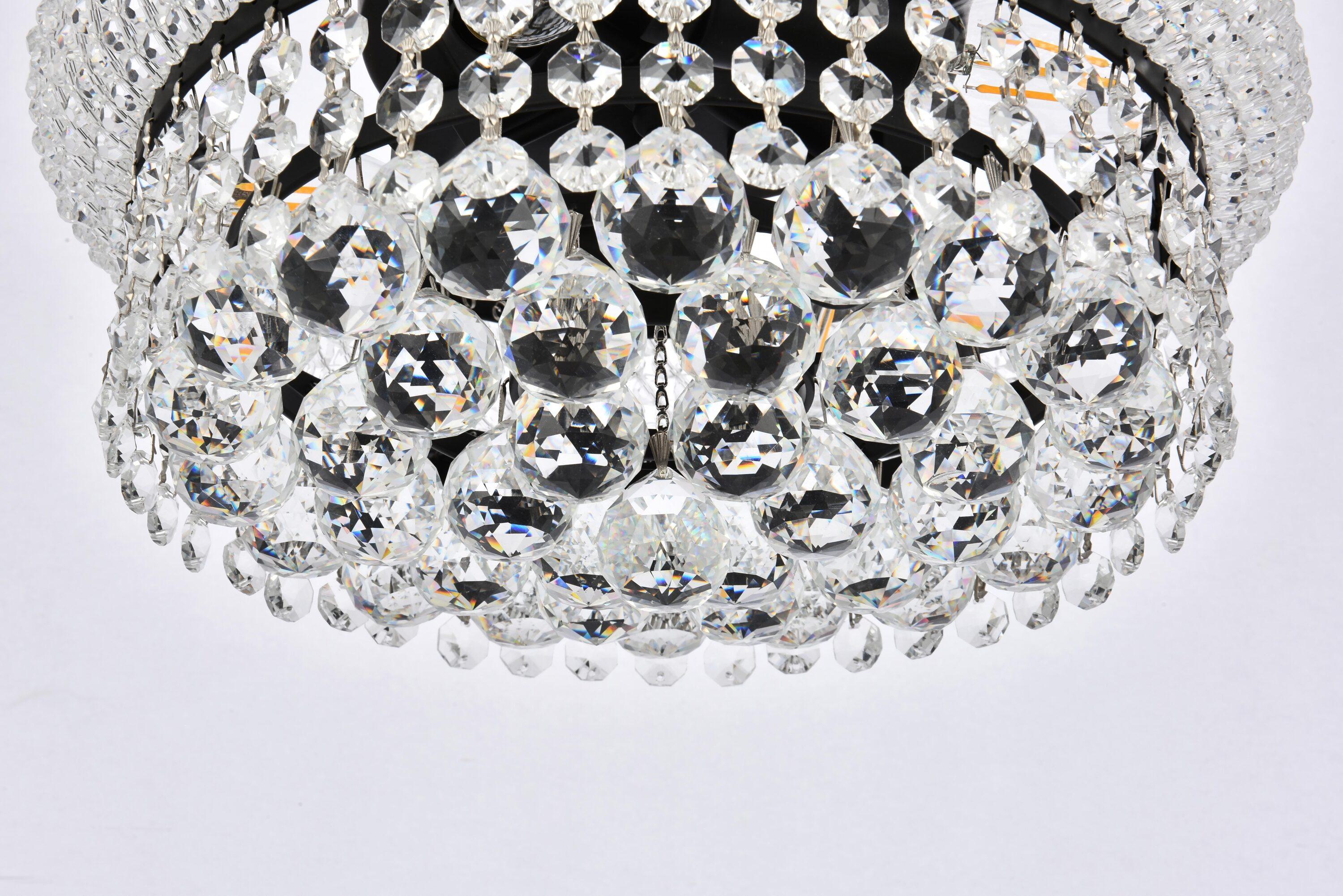 Elegant Lighting Primo 12 inch black flush mount