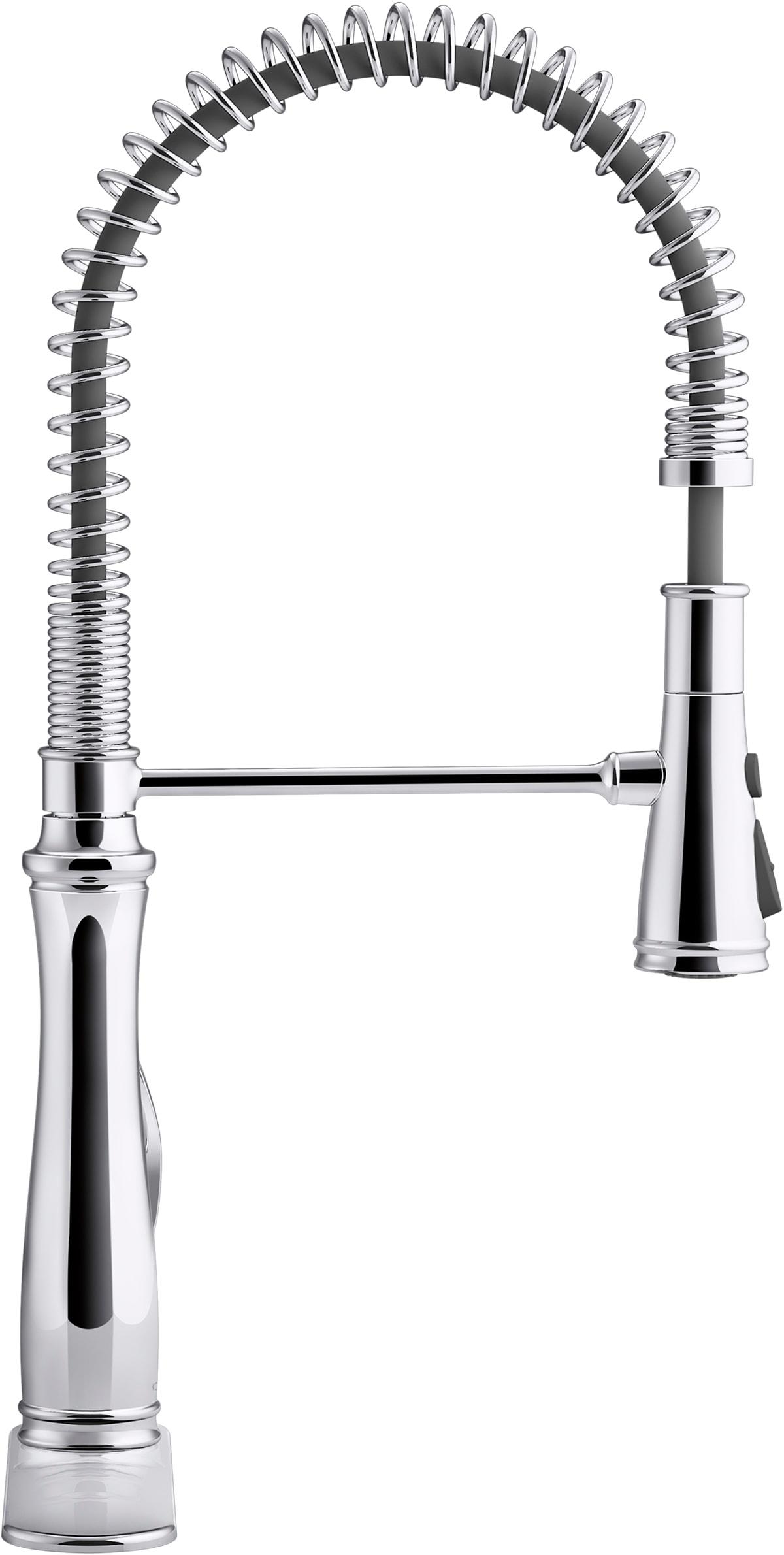 Kohler Bellera Single Handle Semi-Professional Pre-Rinse Kitchen Faucet with Three-Function Pull Down Sprayer