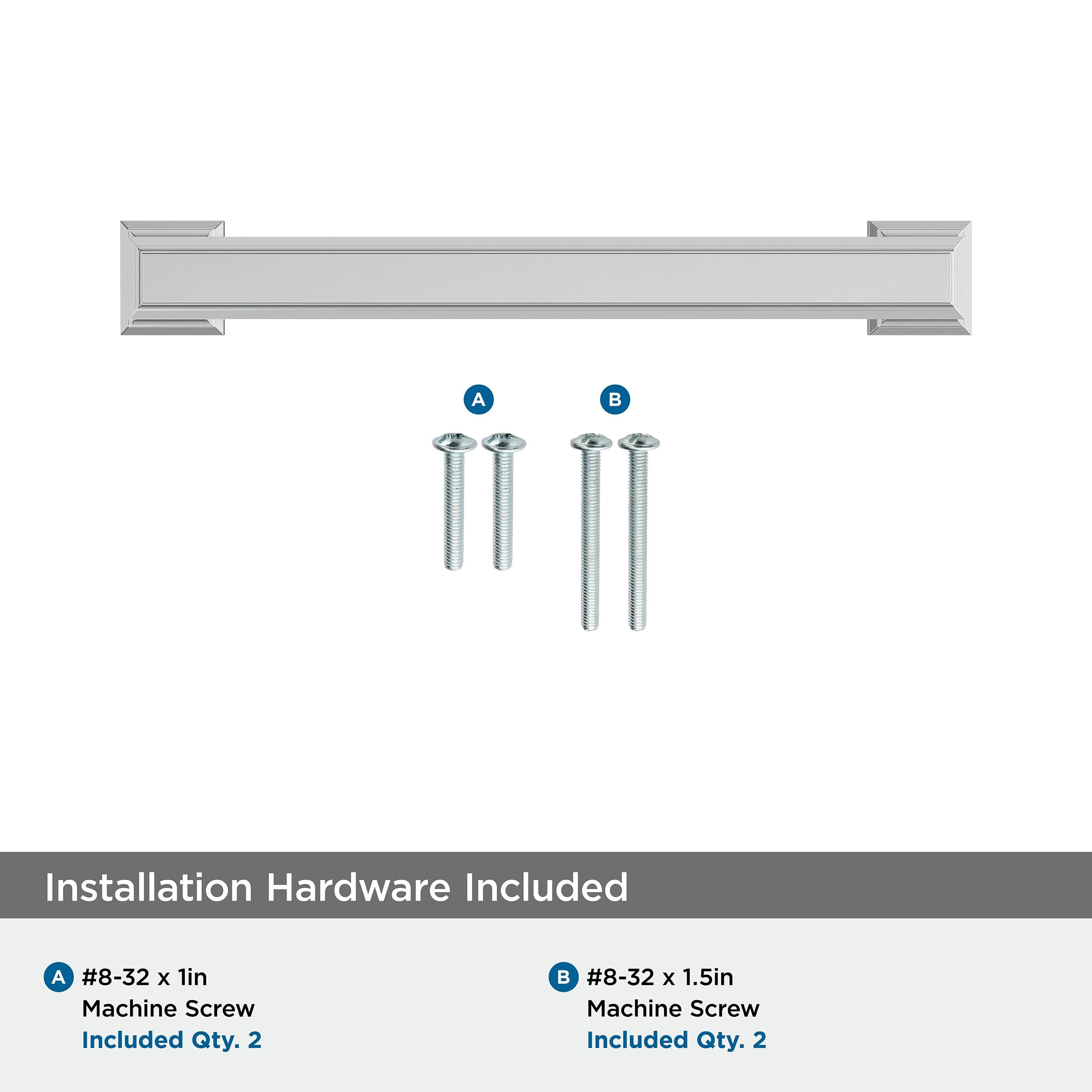 Amerock Appoint 5-1/16 inch (128mm) Center-to-Center Polished Chrome Cabinet Pull