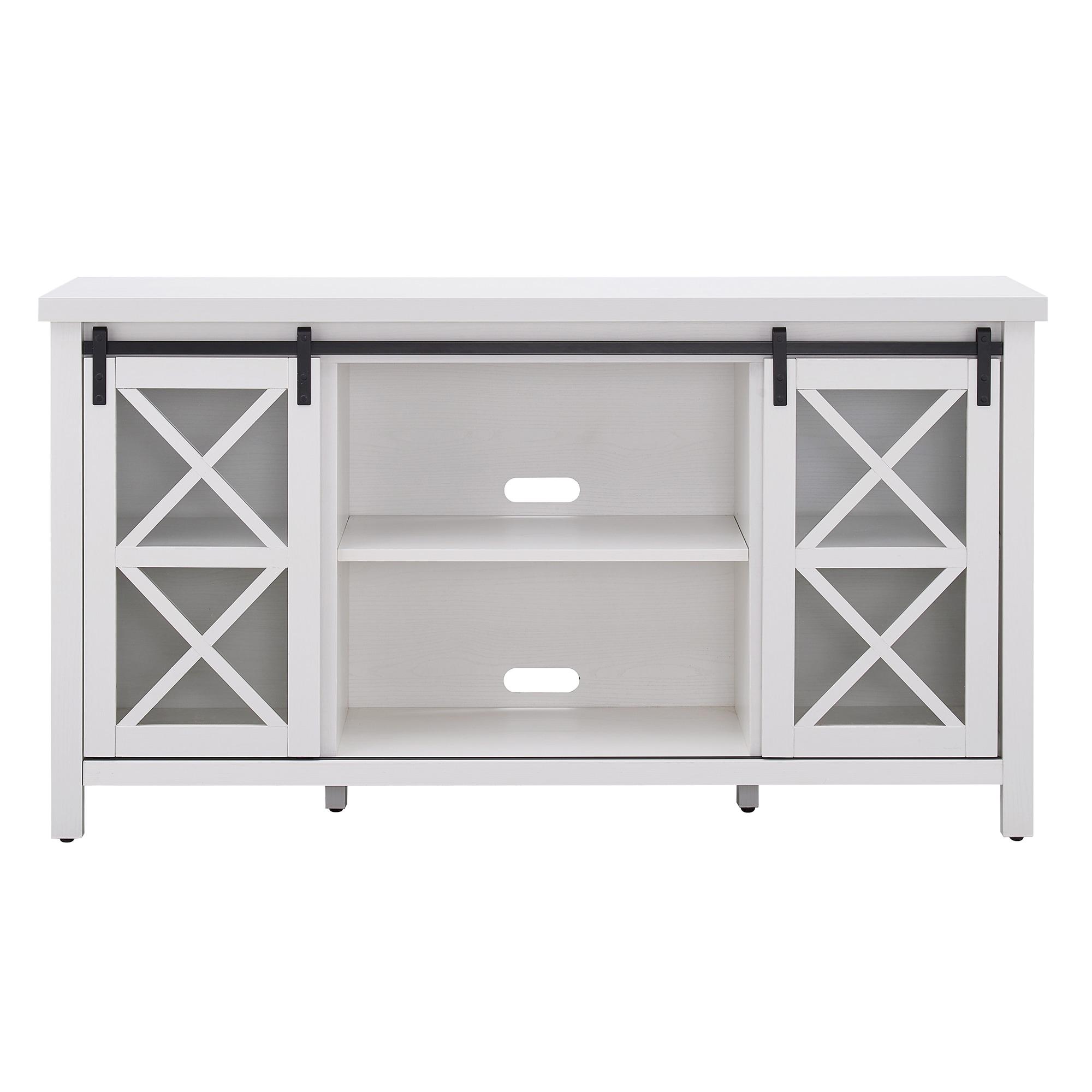 Evelyn&Zoe Clementine Rectangular TV Stand for TV's up to 65", White