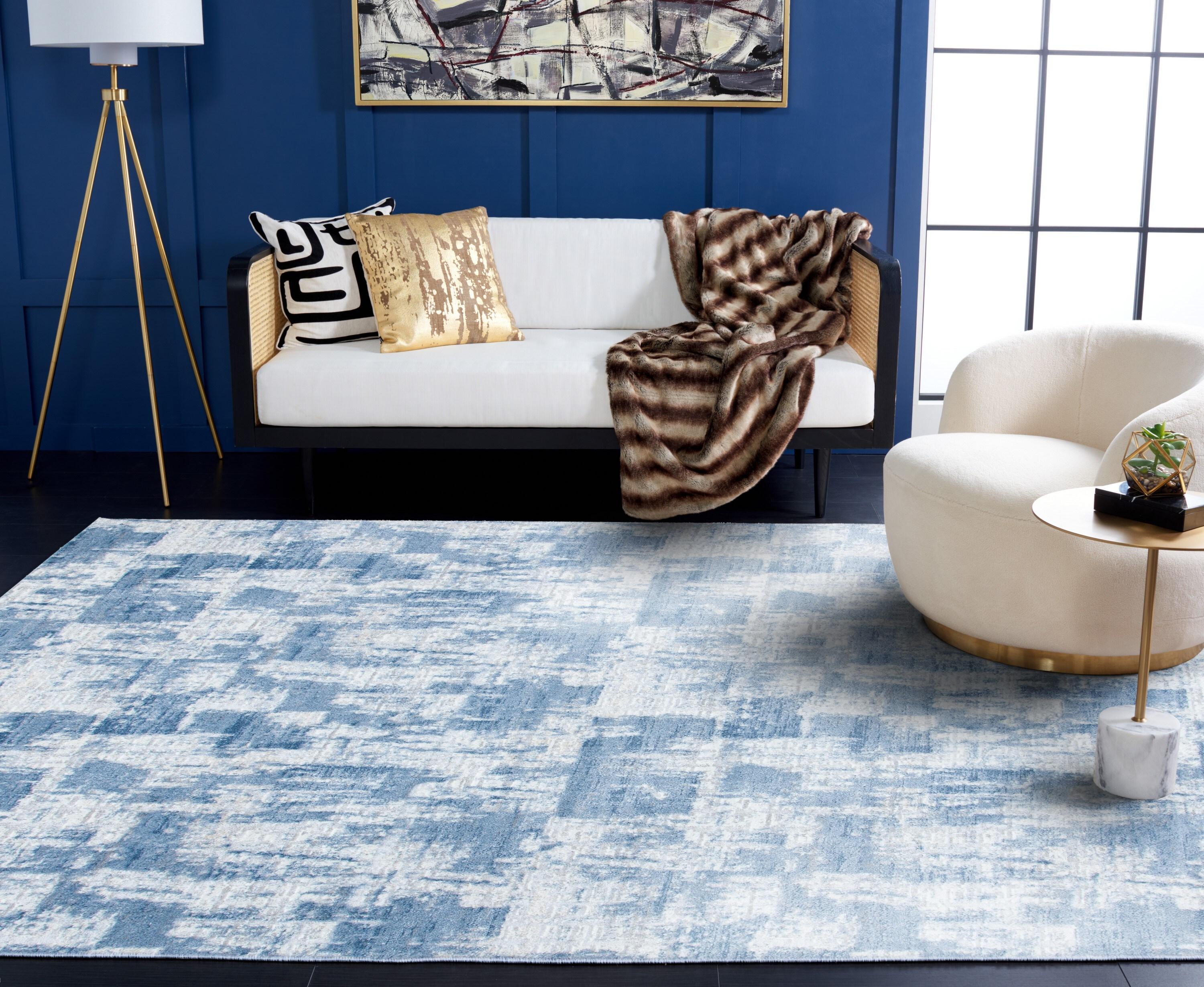 Amelia ALA786 Power Loomed Area Rug - Ivory/Blue - 8'9"x11'9" - Safavieh.