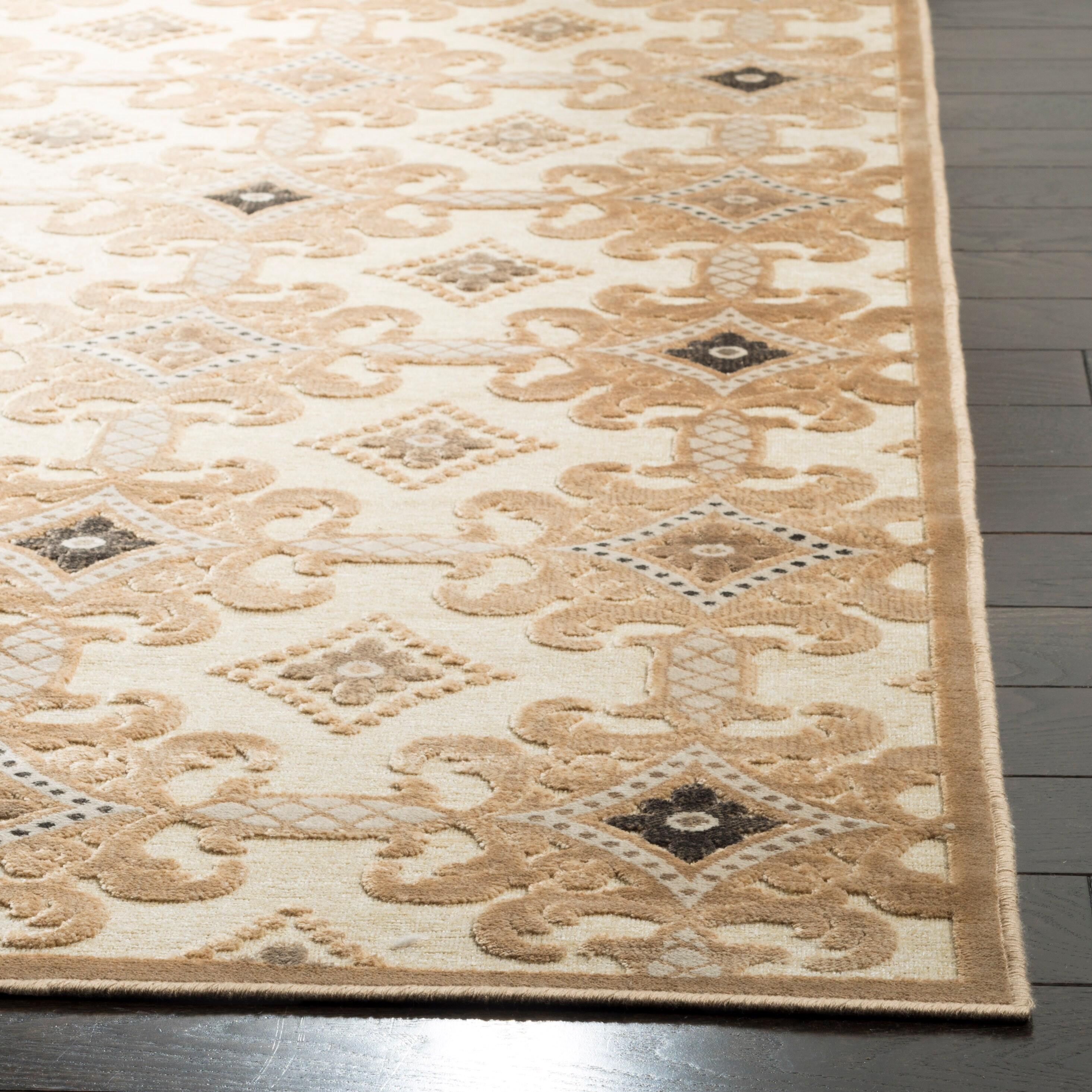 Martha Stewart Collection - MSR7430 - Indoor Power Loomed Accent Rugs - Caramel/Cream - 3'3"x5'3"