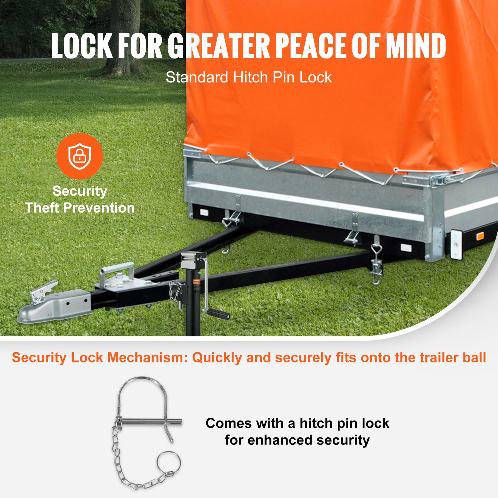KFFKFF Straight Trailer Connector, Compatible with 2-Inch Hitch Ball, 3-Inch Channel, 5000 lbs Load Limit, Robust Trailer Tongue Connector, Perfect for Hauling Station Wagons, Zinc Coated Surface