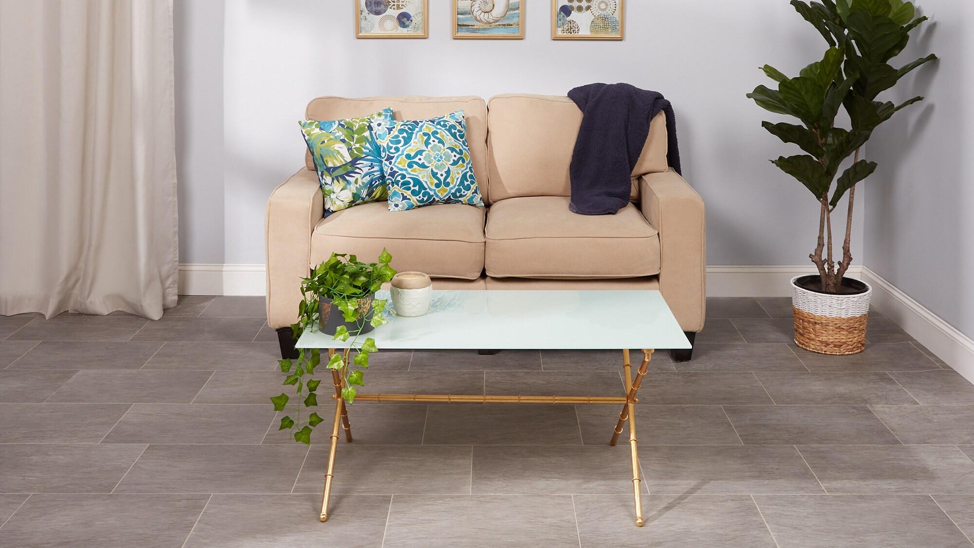 Brogen Coffee Table - Gold/White Glass - Safavieh