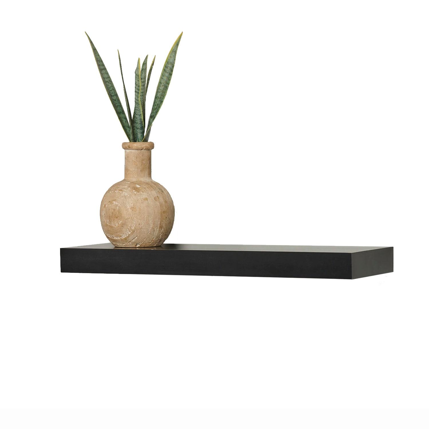 Wallscapes WSAVLN620BK 20 in. Mini Avalon Floating shelf, Black