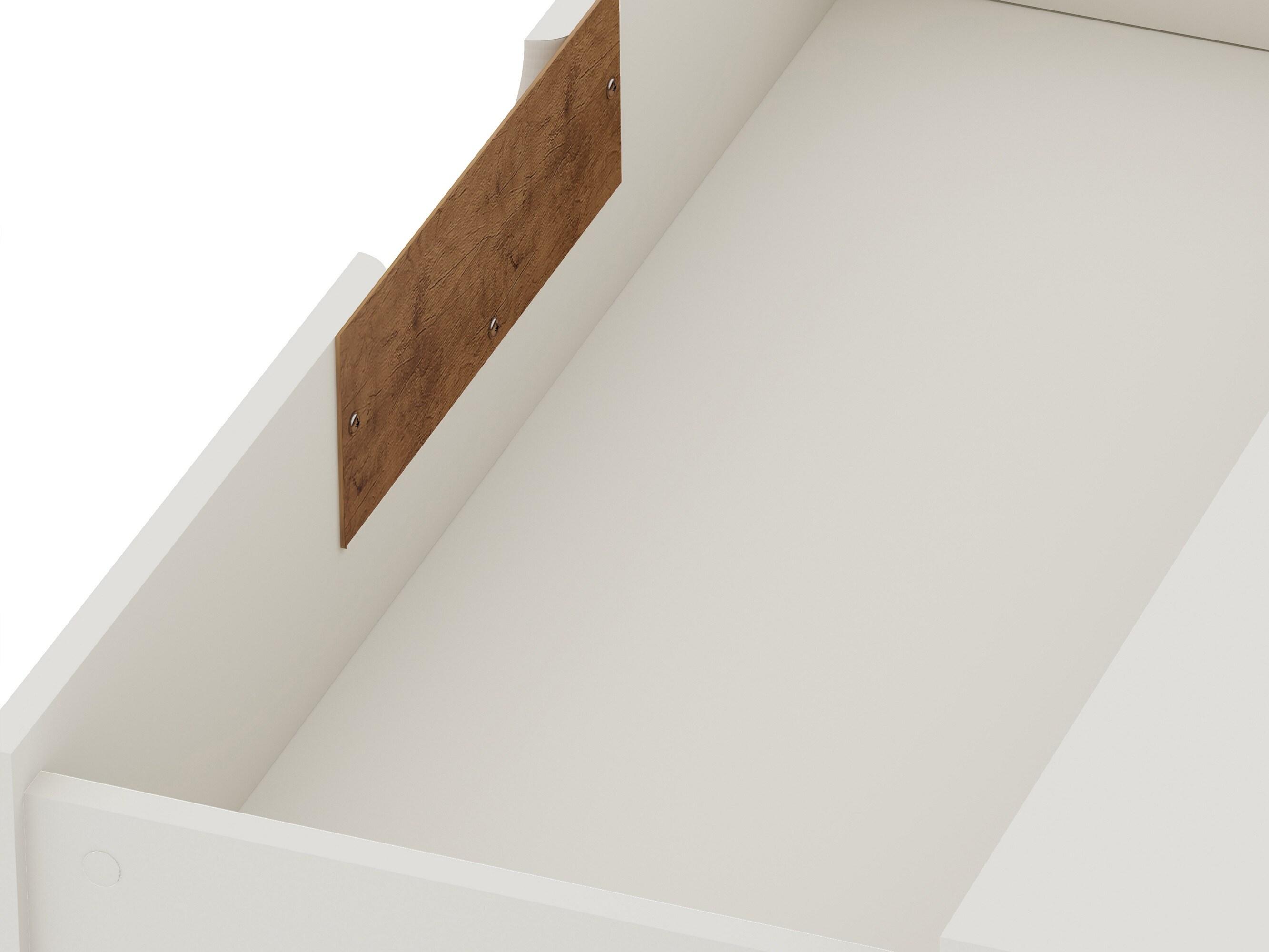 Set of 2 Rockefeller 3 Drawer Dresser Off White - Manhattan Comfort: MDF Bedroom Storage, Easy-Glide, Includes Anti-Tip Hardware