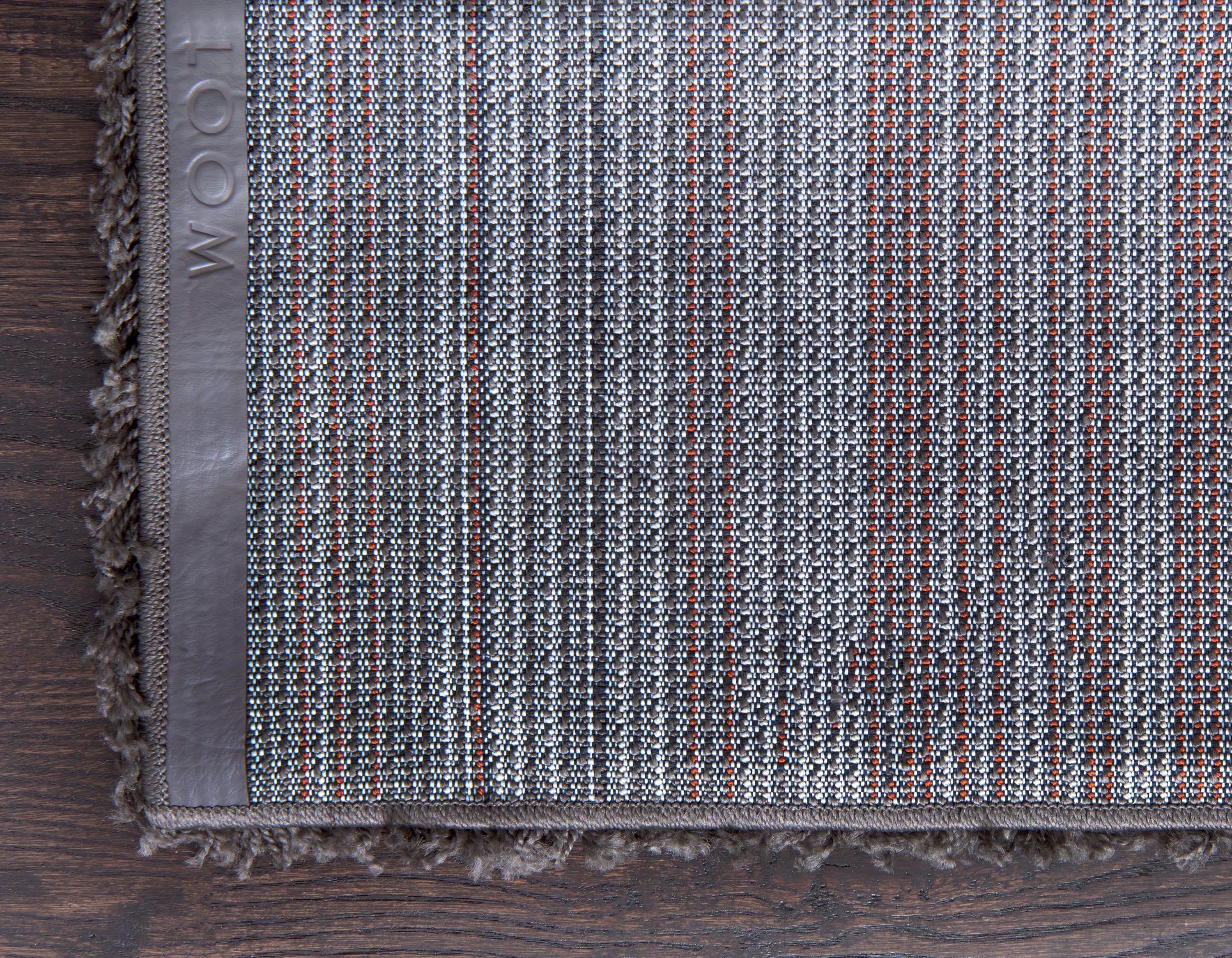 Unique Loom 4' 1 x 6' 1 Solid Shag Graphite Gray Area Rug