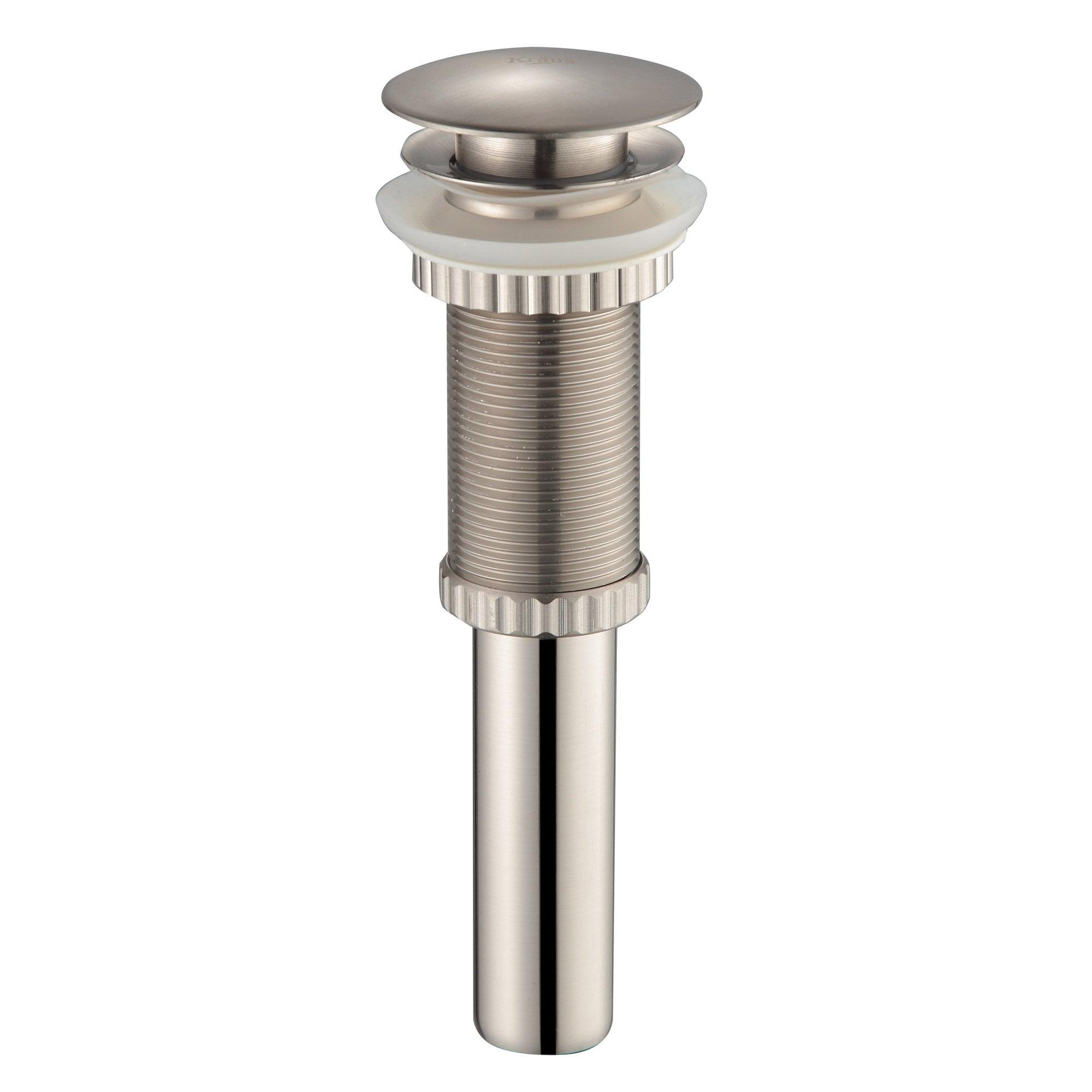 Kraus FVS-1007-PU-10SN Kraus Ramus Vessel Mixer Single-Handle Bathroom Faucet with Matching Pop-Up Drain