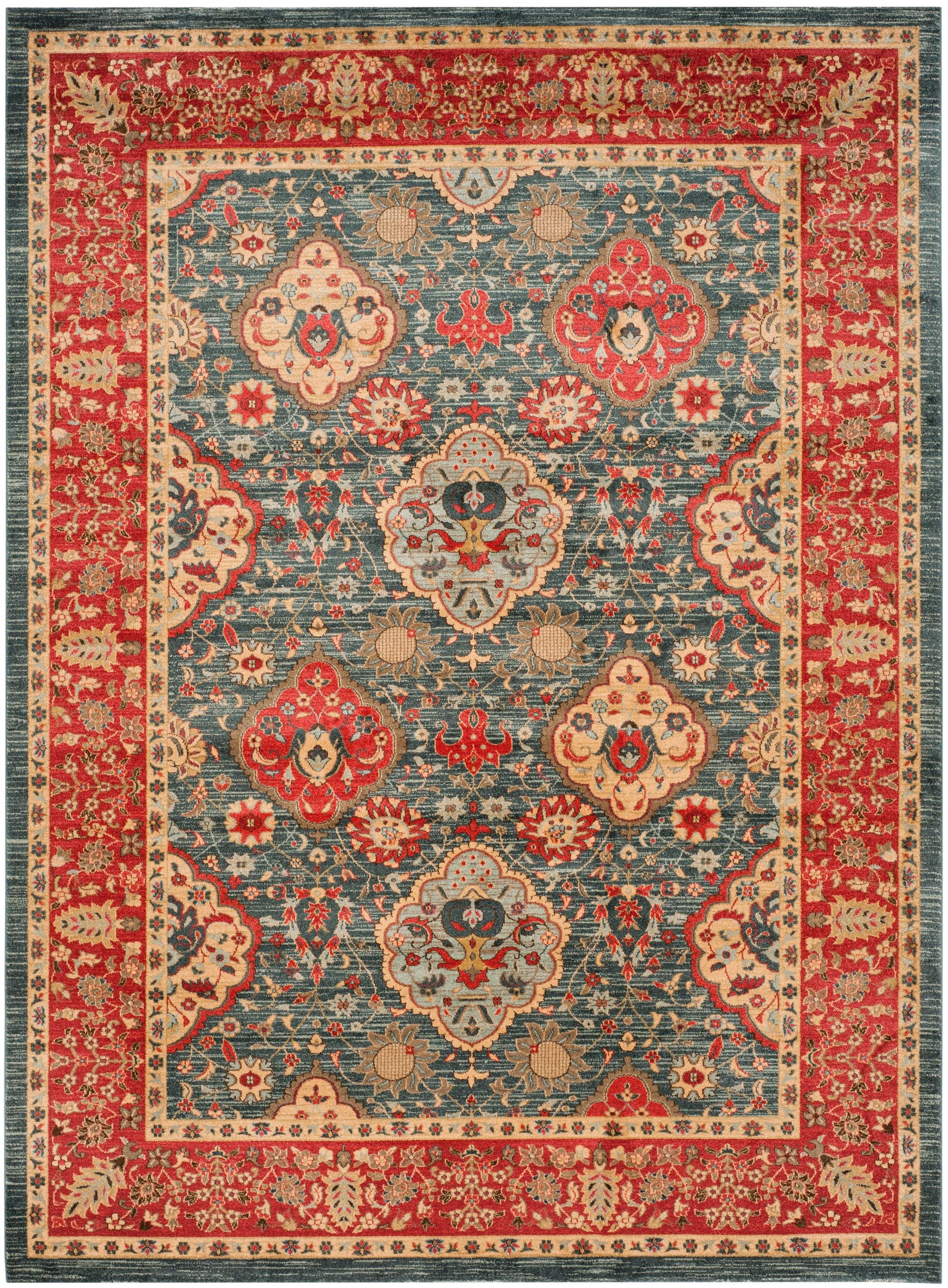 Mahal MAH655 Power Loomed Indoor Area Rug - Navy/Red - 8'9"x11'9" - Safavieh.