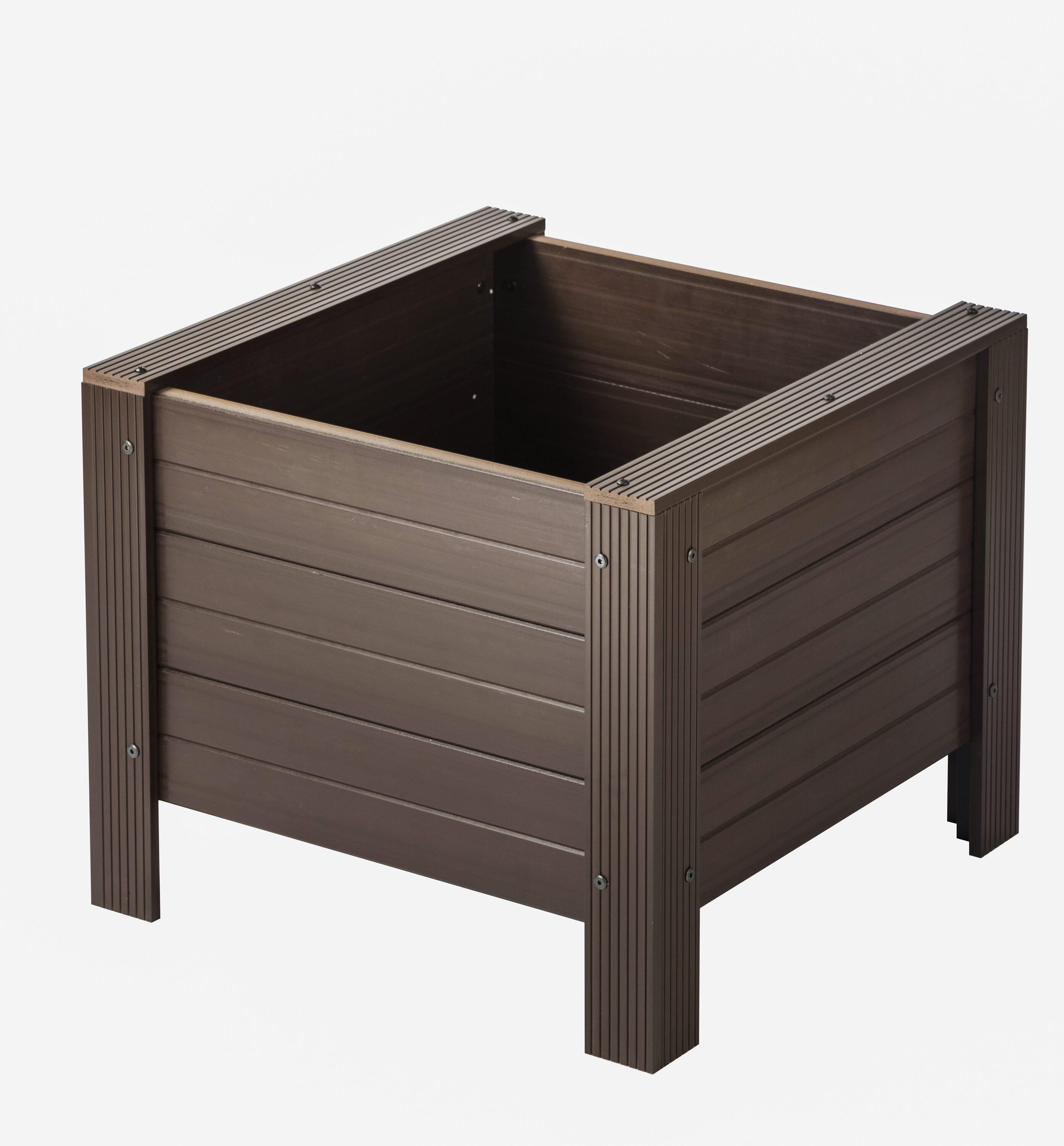 New Age Garden® 24" ECOFLEX Square Planter, Walnut