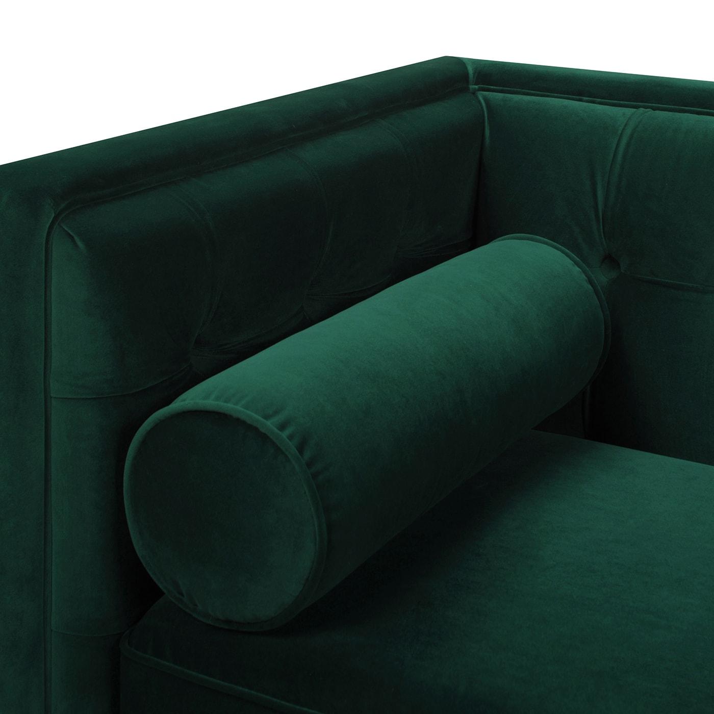 Jack 84" Tufted Tuxedo Sofa Double Cushion Evergreen