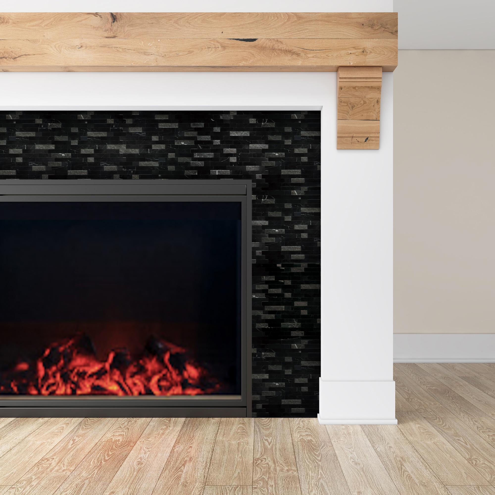 3D 11" x 12" Natural Stone Peel & Stick Mosaic Tile