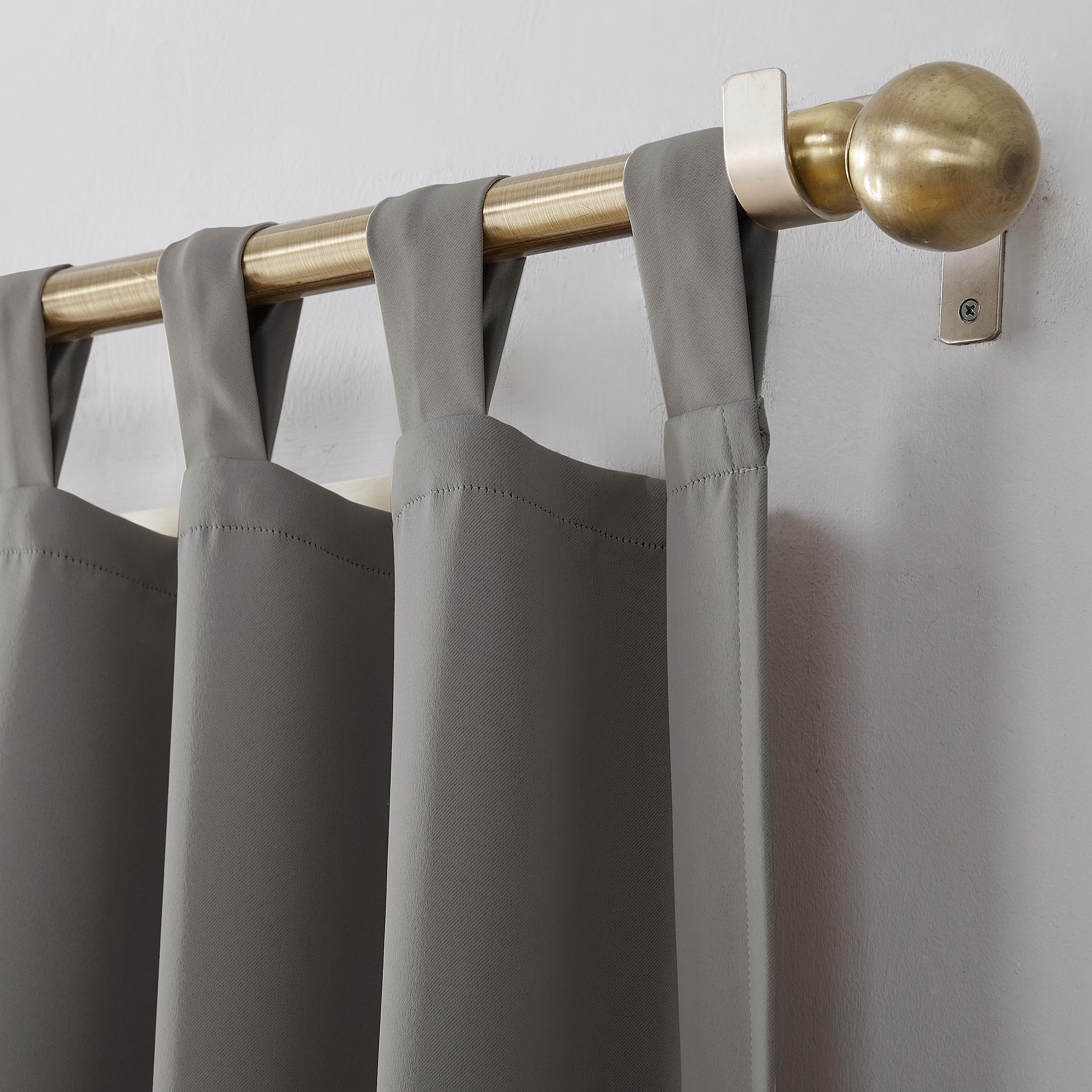 40"x95" Sun Zero Blackout Kenneth Energy Saving Tab Top Curtain Panel Gray: Thermal Insulated, Noise Reduction, Machine Washable