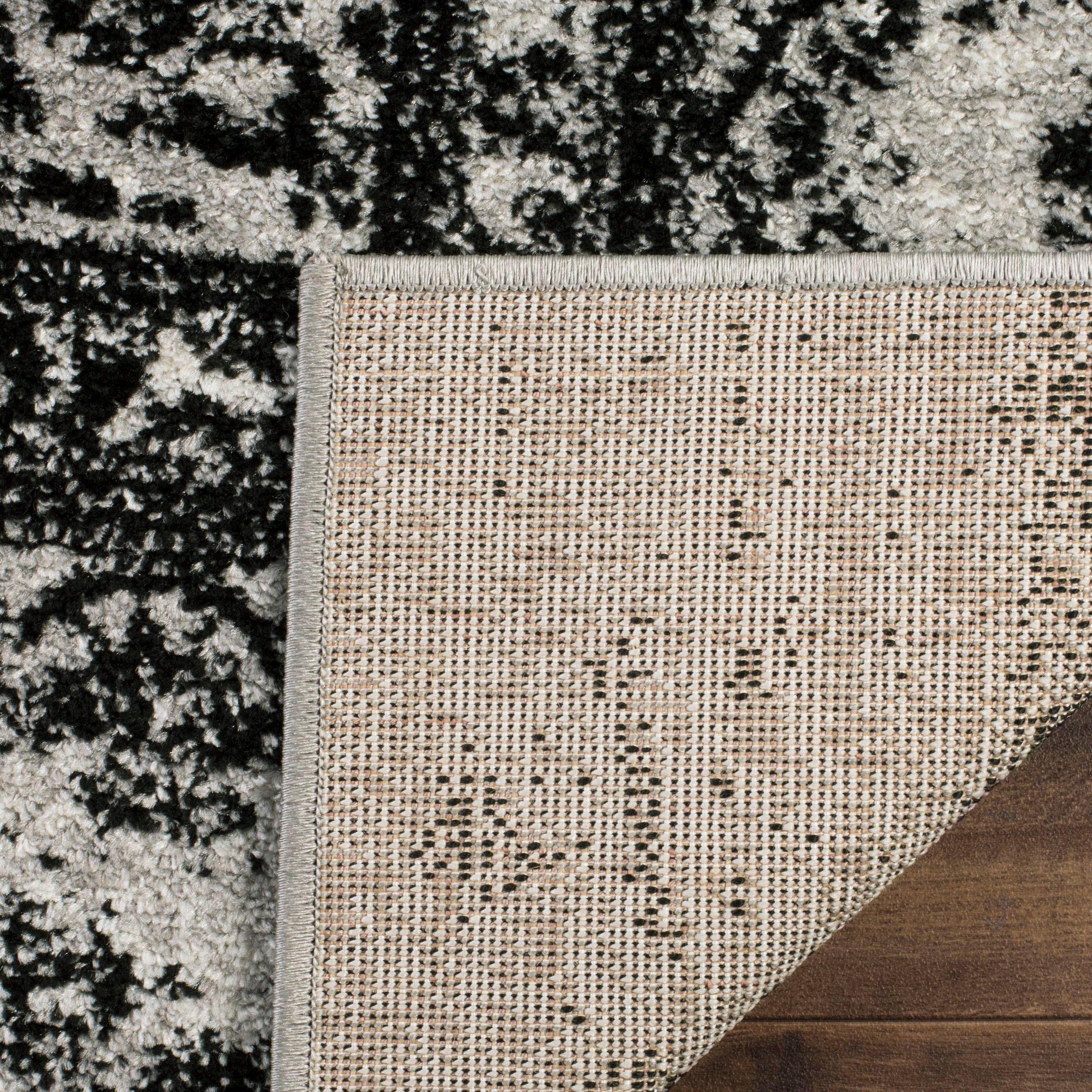 Adirondack ADR101 Power Loomed Runner Rug - Silver/Black - 2'6"x20' - Safavieh.