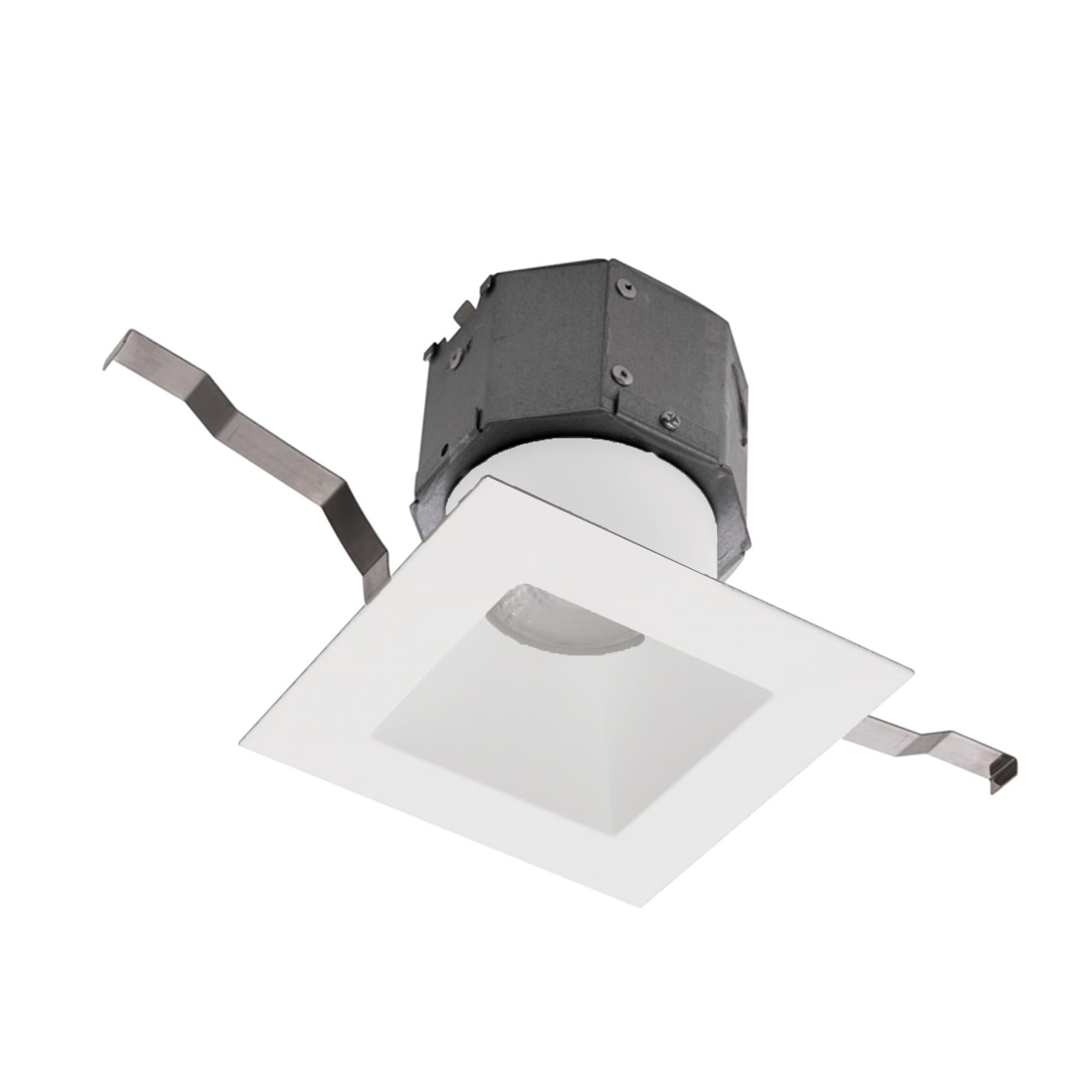 WAC Lighting Pop-in 4" Square LED 5-CCT Recessed Kit in White (Set of 12)