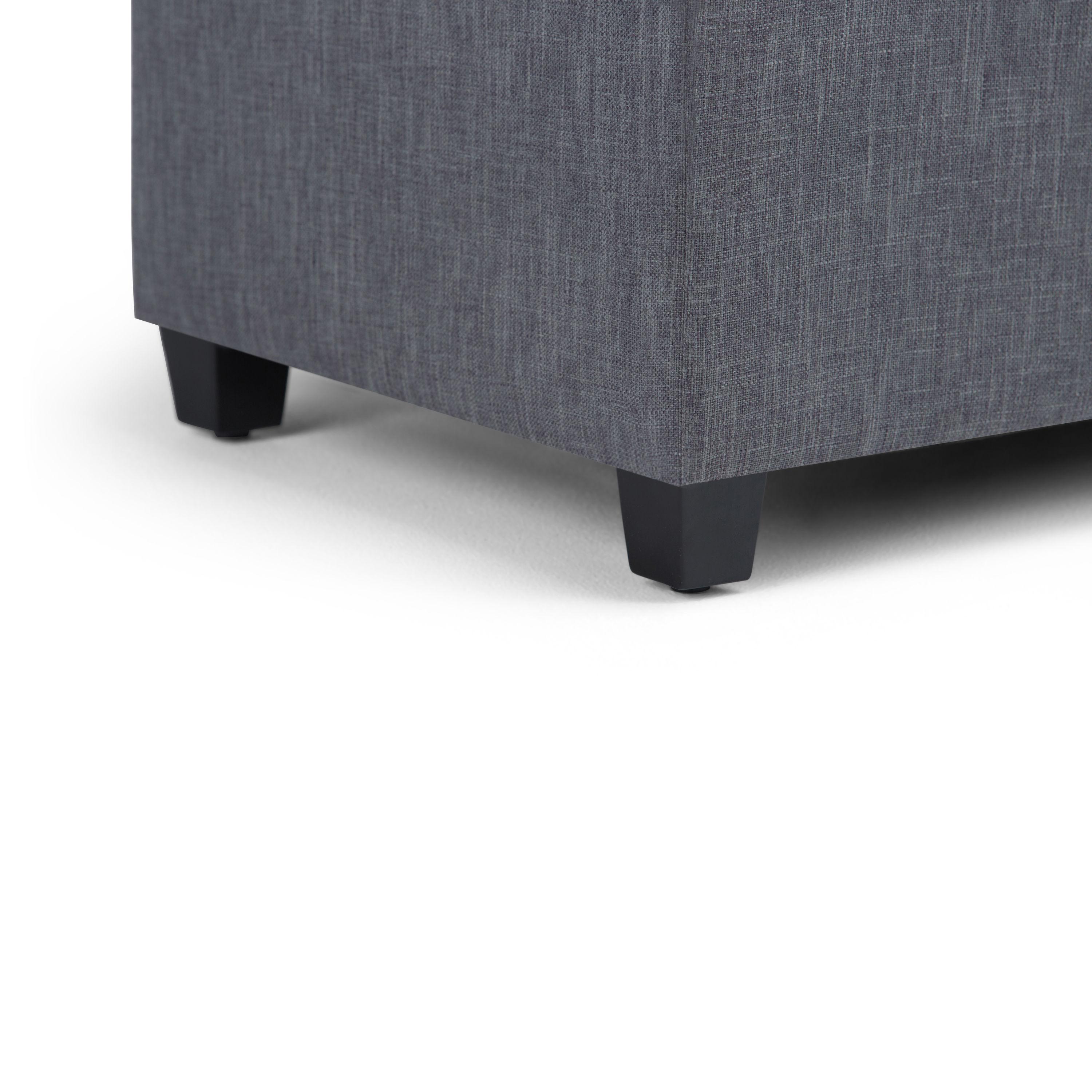Simpli Home Sienna 33"W Upholstered Storage Ottoman Bench with Lift-Up Tufted Top