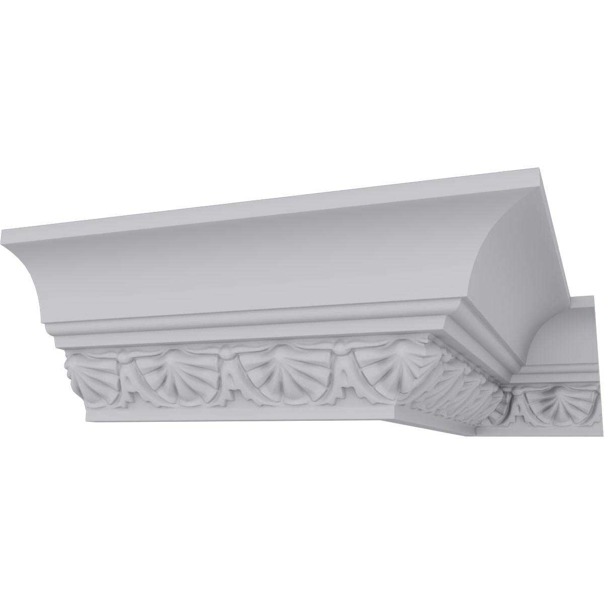 2 7/8"H x 2 3/4"P x 4"F x 94 1/2"L Shell Crown Moulding