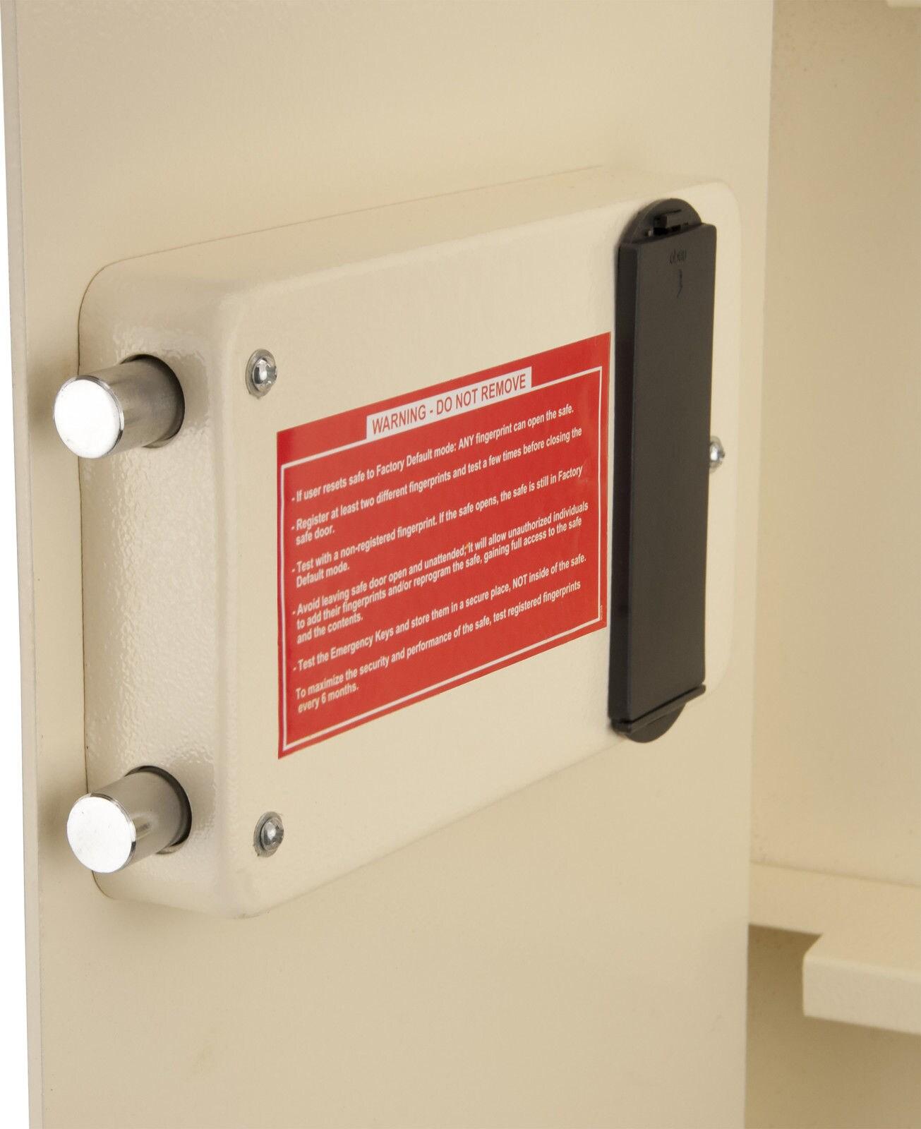 Barska 0.82 CUBIC FT LEFT OPEN BEIGE  BIOMETRIC WALL SAFE