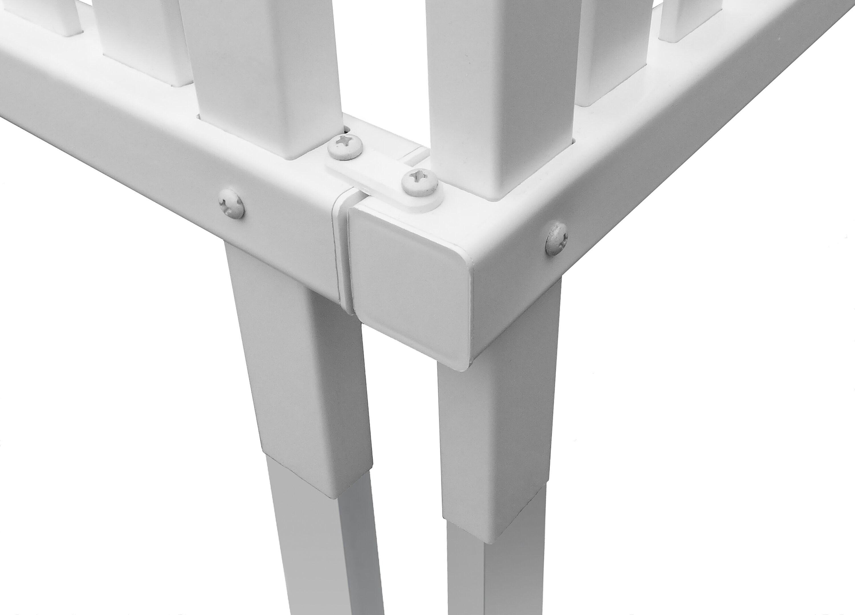 Enclo 45.5in H x 36.5in W (2 Panels) No Dig Enclo Wilmington White Vinyl Privacy Screen, Outdoor Privacy Panels, Trash Can Enclosure, Air Conditioner Fence, Pool Equipment Enclosure, ZP19008