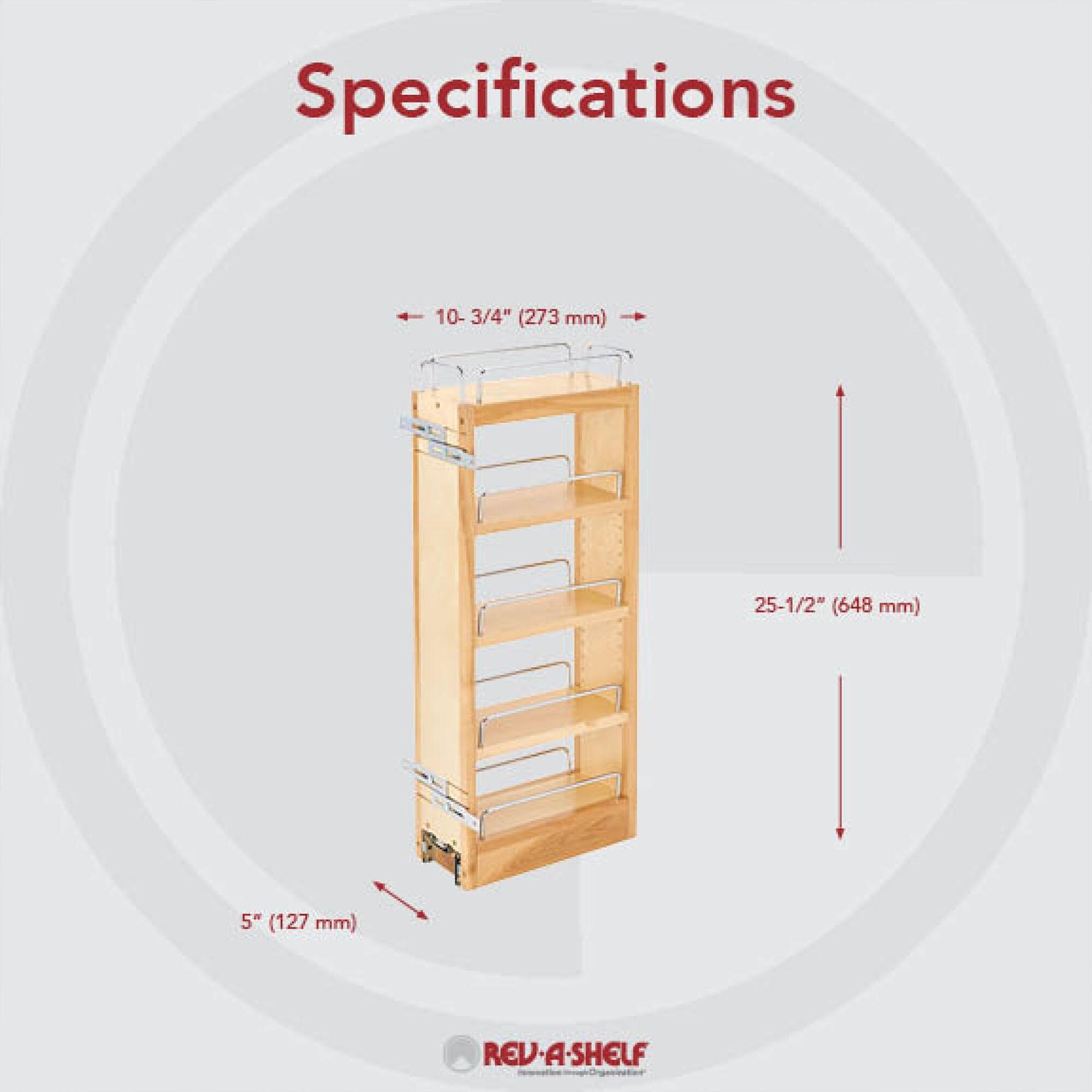 Rev-A-Shelf Rev-A-Shelf Pullout Wall Kitchen Cabinet Organizer Storage Rack