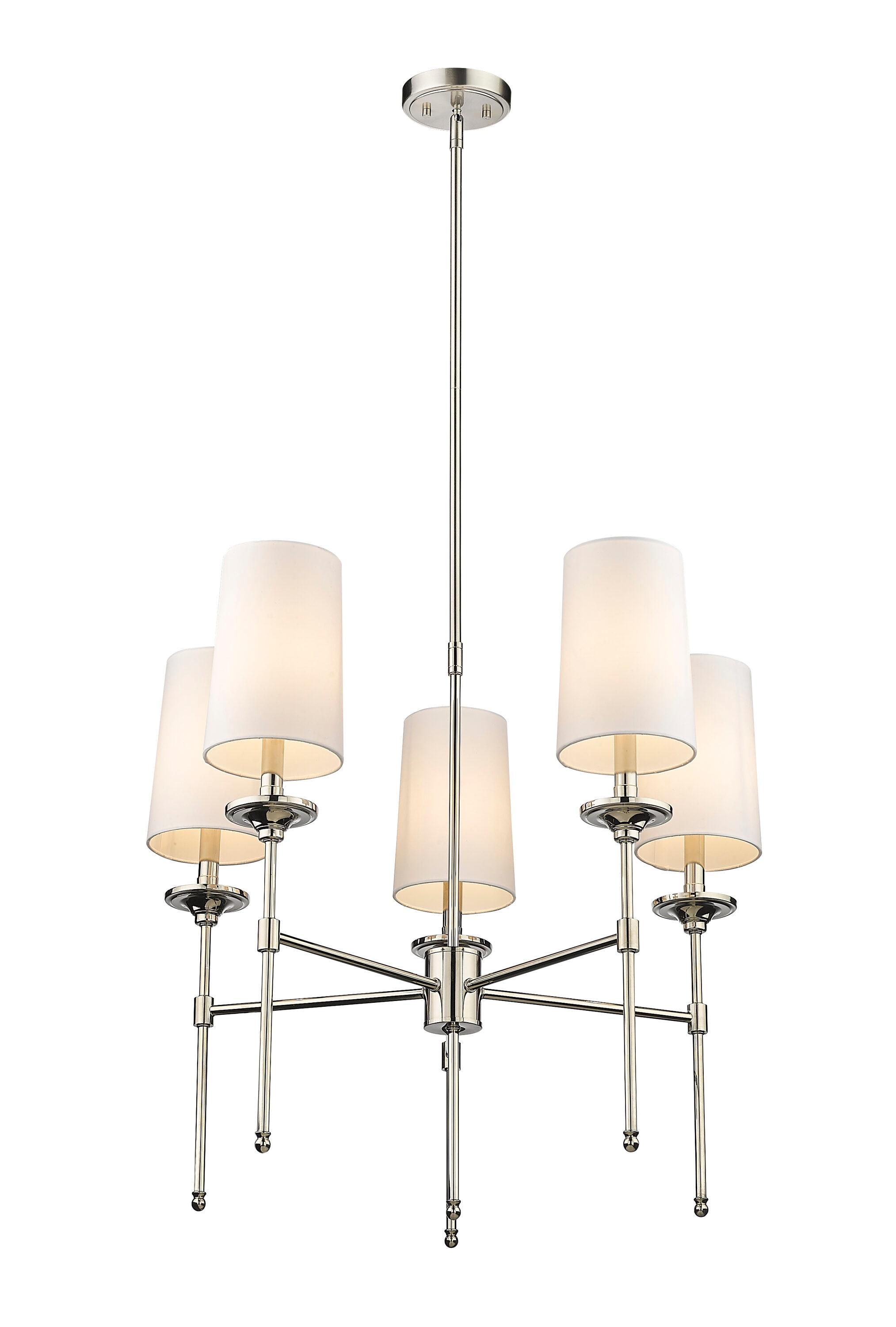 Hayse 5 - Light Dimmable Classic / Traditional Chandelier