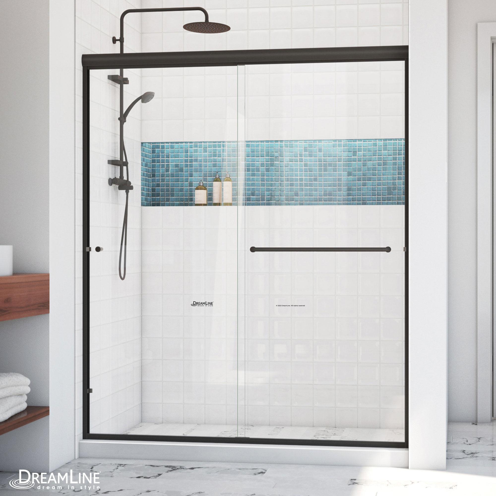 Alliance Pro 56" W x 70" H Bypass Semi-Frameless Shower Door with ClearMax Technology