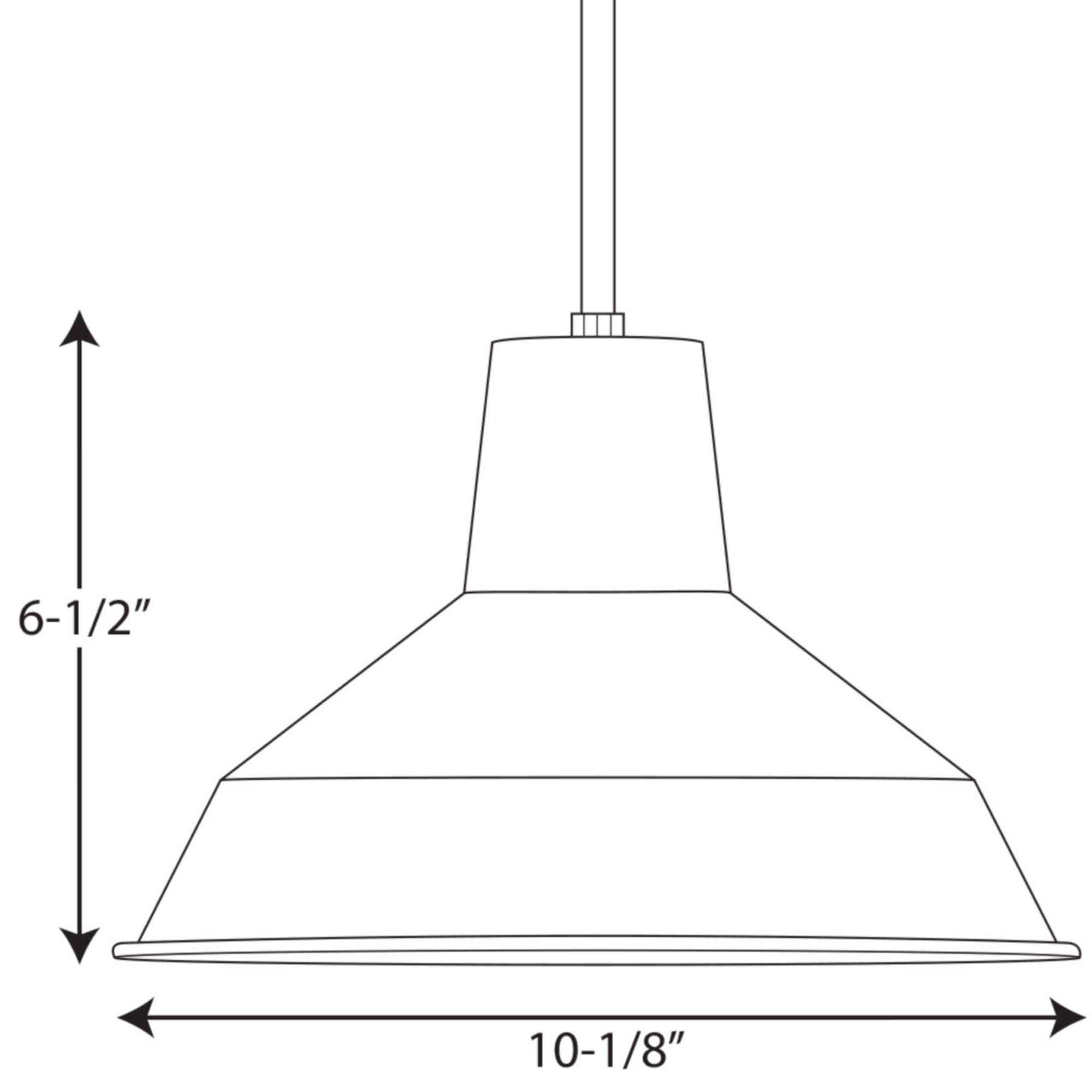 Progress Lighting, Warehouse Collection, 1-Light Mini-Pendant, Brushed Nickel, Spun Metal Shade, Material: Steel
