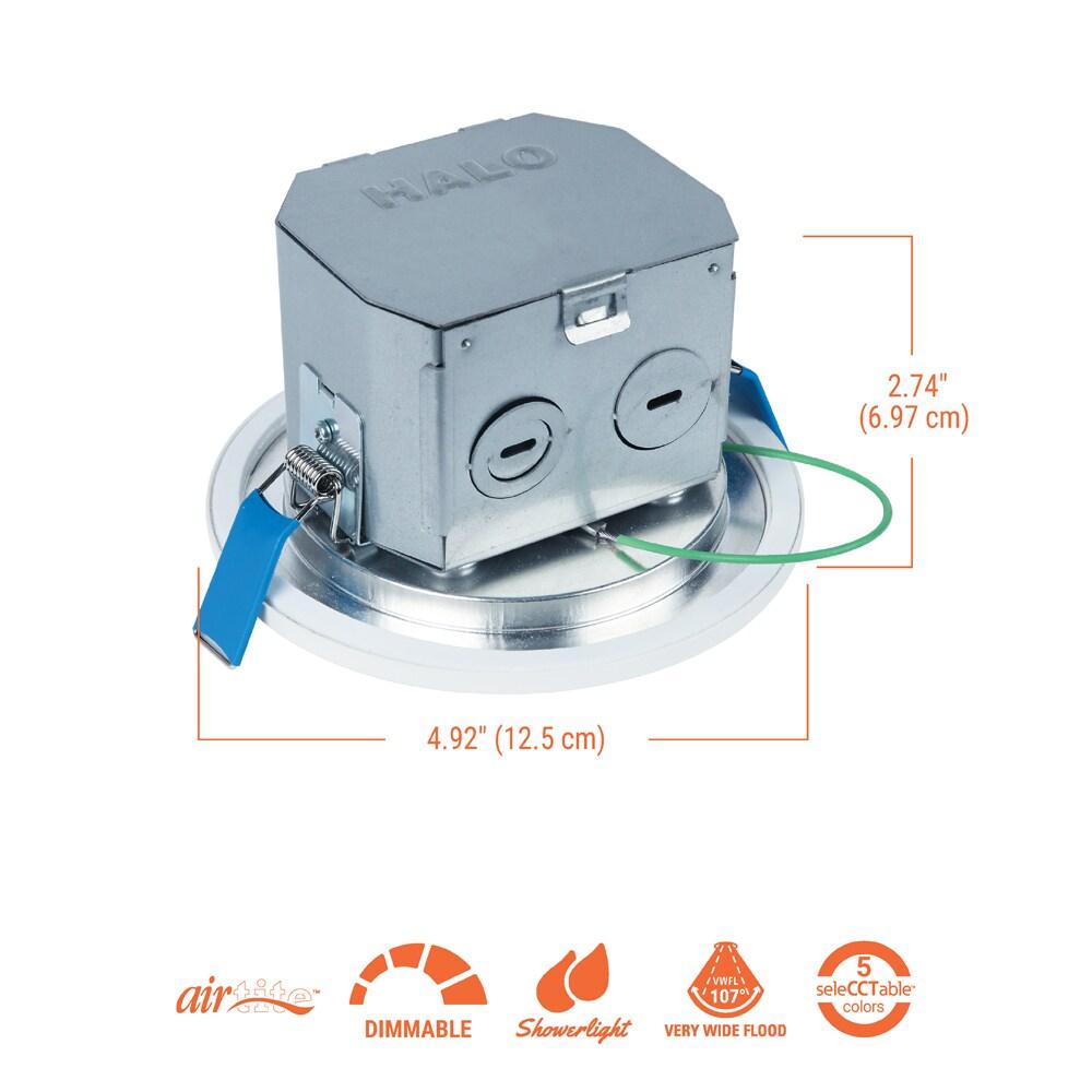 HALO CJB 4 inch 5CCT Canless Recessed Integrated LED Downlight with Attached JBOX 12 Pack