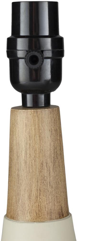 Livabliss Kent Modern Accent Table Lamp, 18-inch, Ivory with White Shade