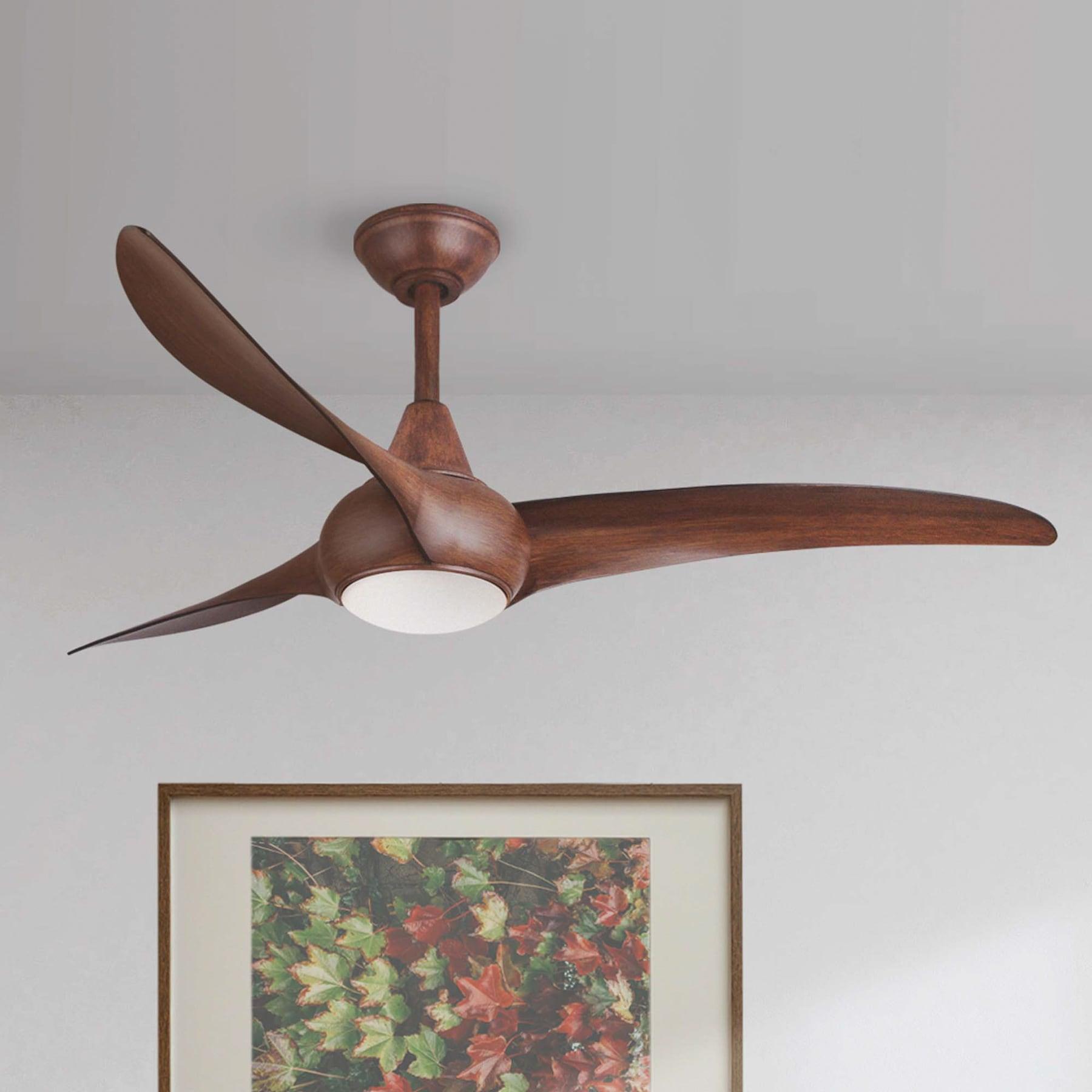 52" Wave 3 - Blade LED Propeller Ceiling Fan with Remote Control and Light Kit Included