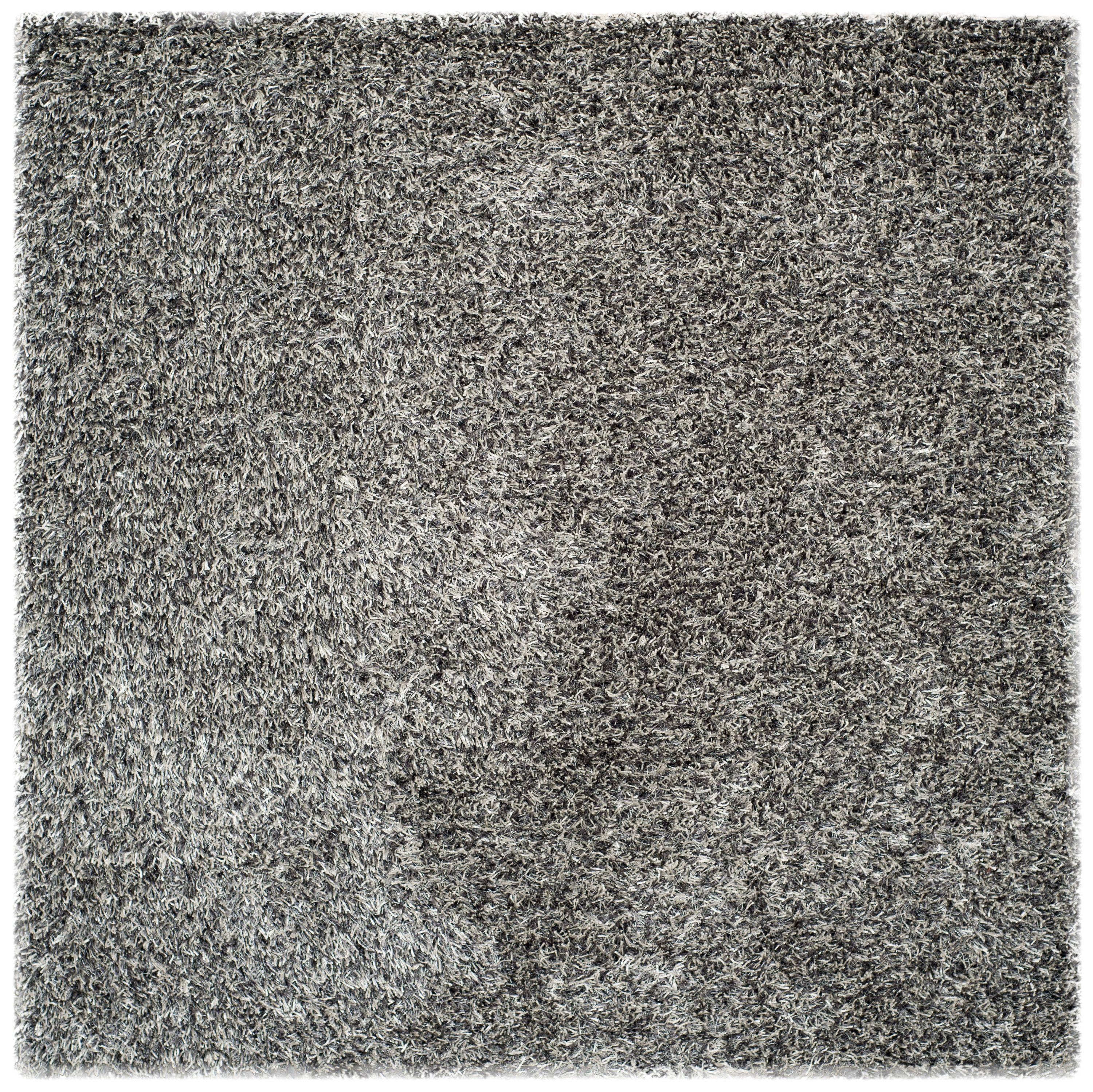 Shag SG531 HAND TUFTED Area Rug - Platinum/Ivory - 7'x7' - Safavieh.