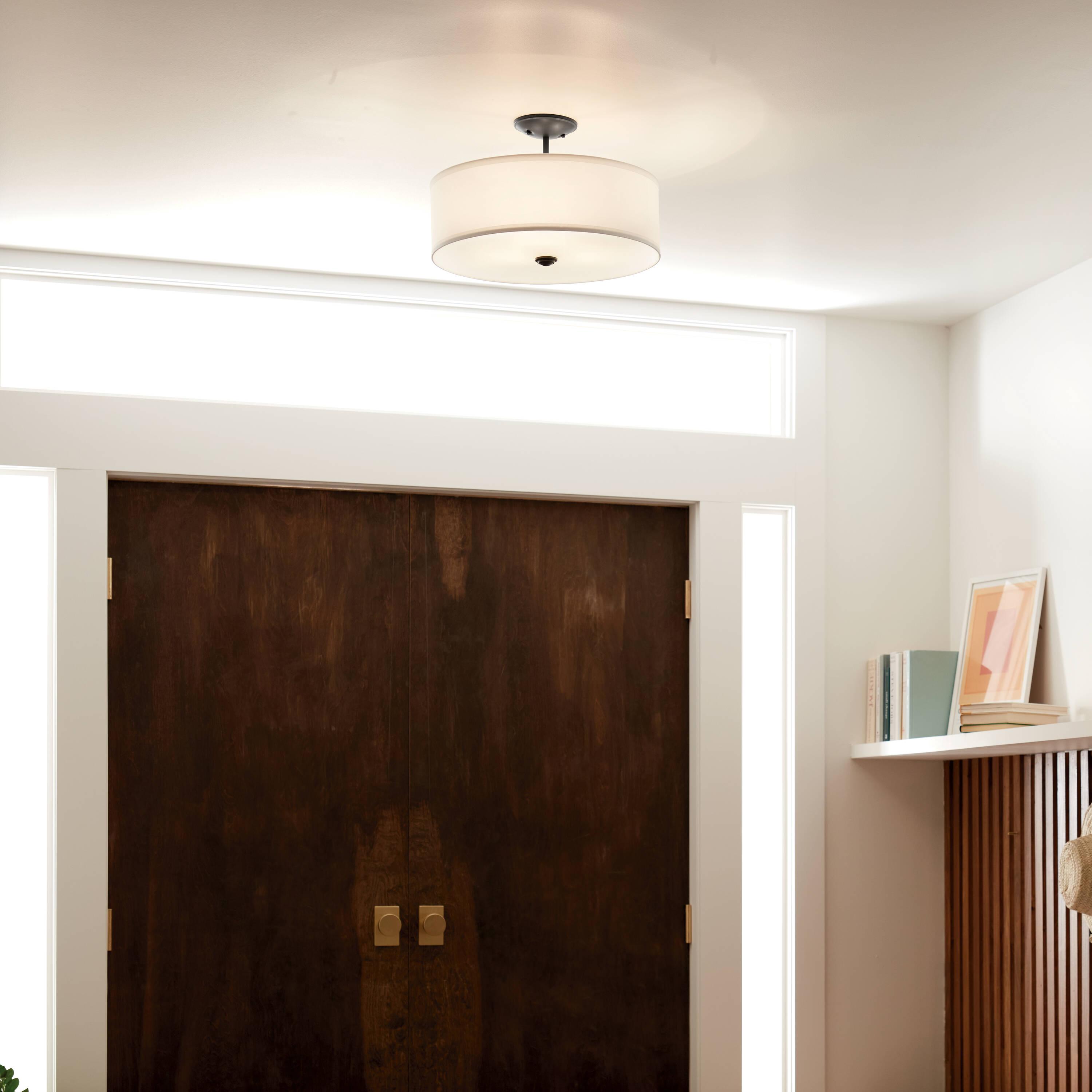 Kichler Lighting Shailene 3 - Light Semi-Flush Mount in  Black