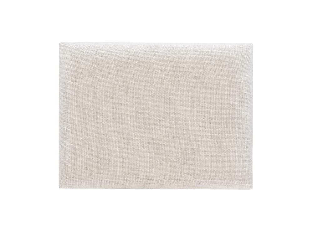 24" Ashburn Boho Rope Wrapped Campaign Accent Stool Ottoman Buff Beige Linen - Linon: Vanity, Bedroom Bench