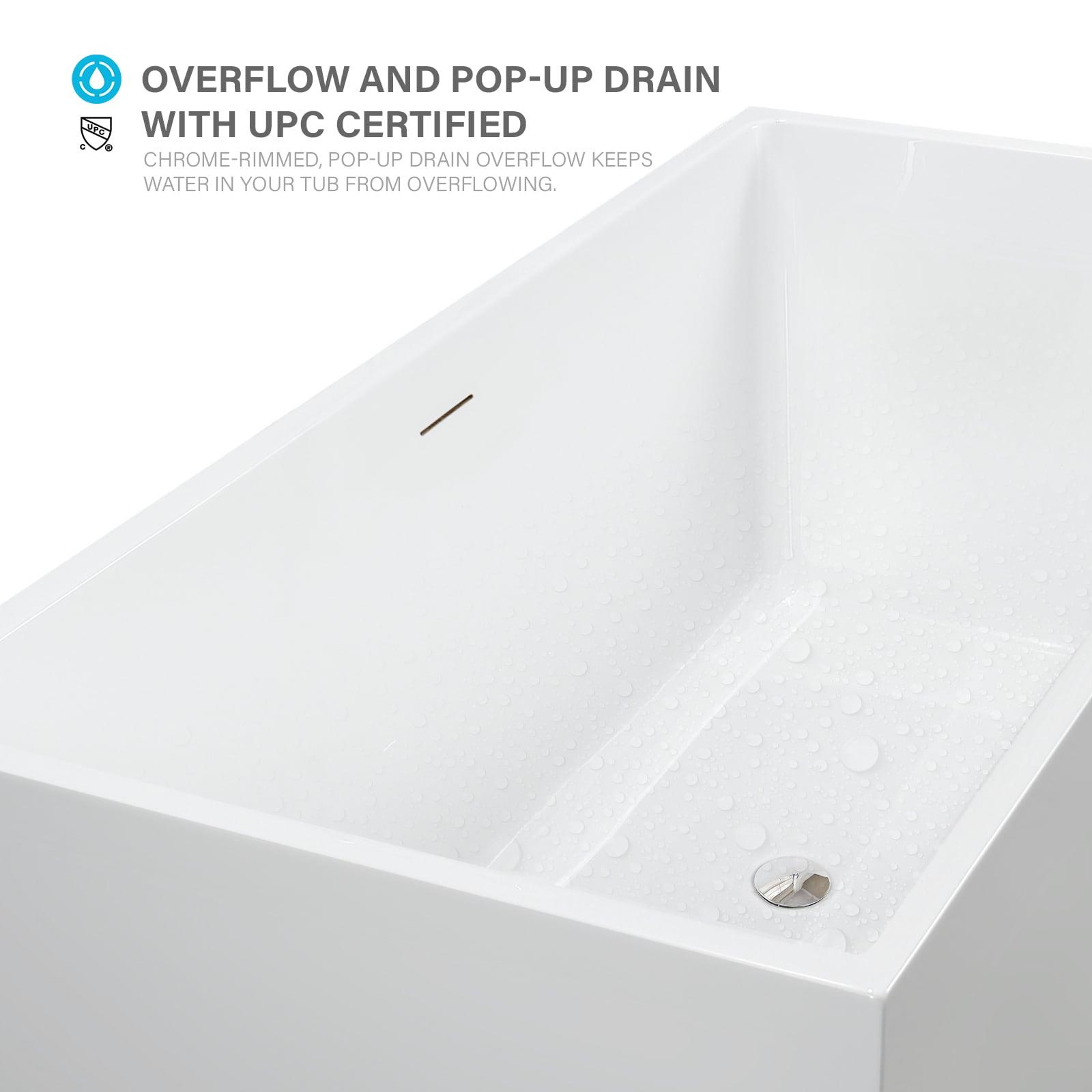 Chloe 59" x 30" Freestanding Soaking Bathtub
