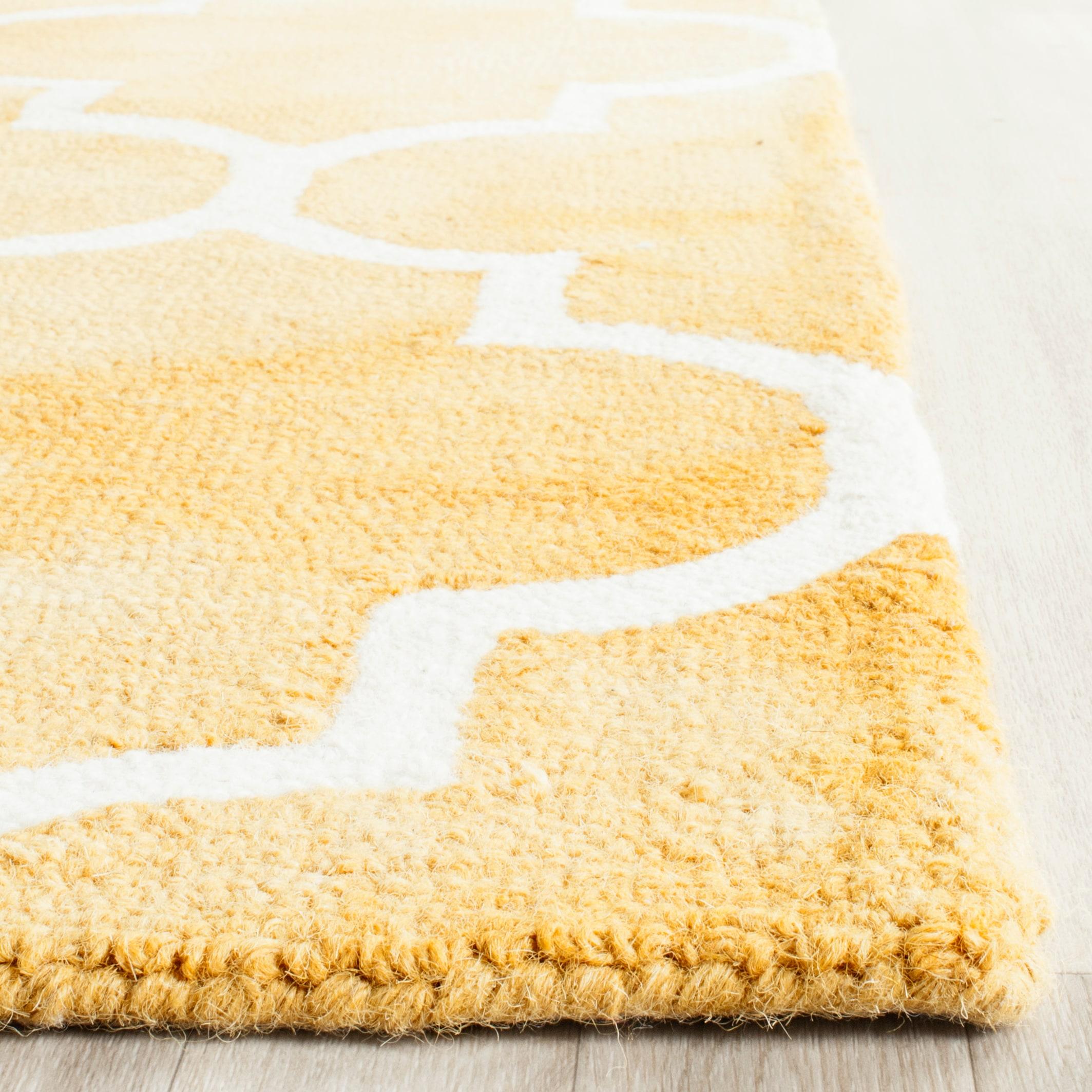 Dip Dye DDY535 Hand Tufted Area Rug - Gold/Ivory - 5'x8' - Safavieh.