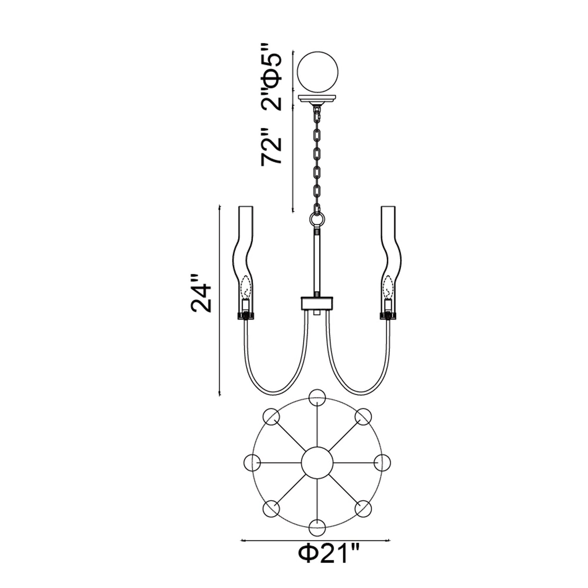 8 - Light Dimmable Classic / Traditional Chandelier
