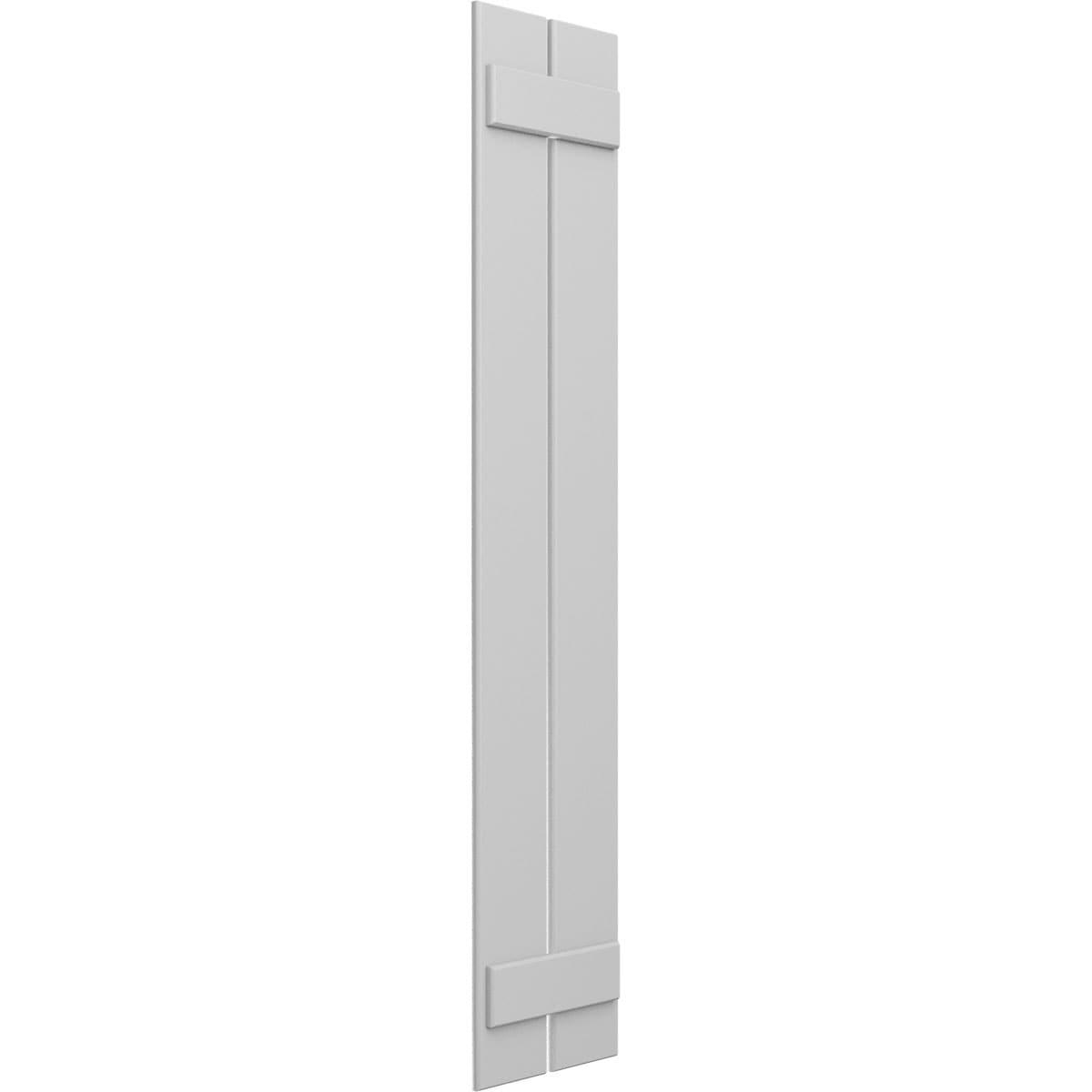 Ekena Millwork 11 1/4"W x 41"H True Fit PVC Two Board Spaced Board-n-Batten Shutters, Primed (Per Pair - Hardware Not Included)