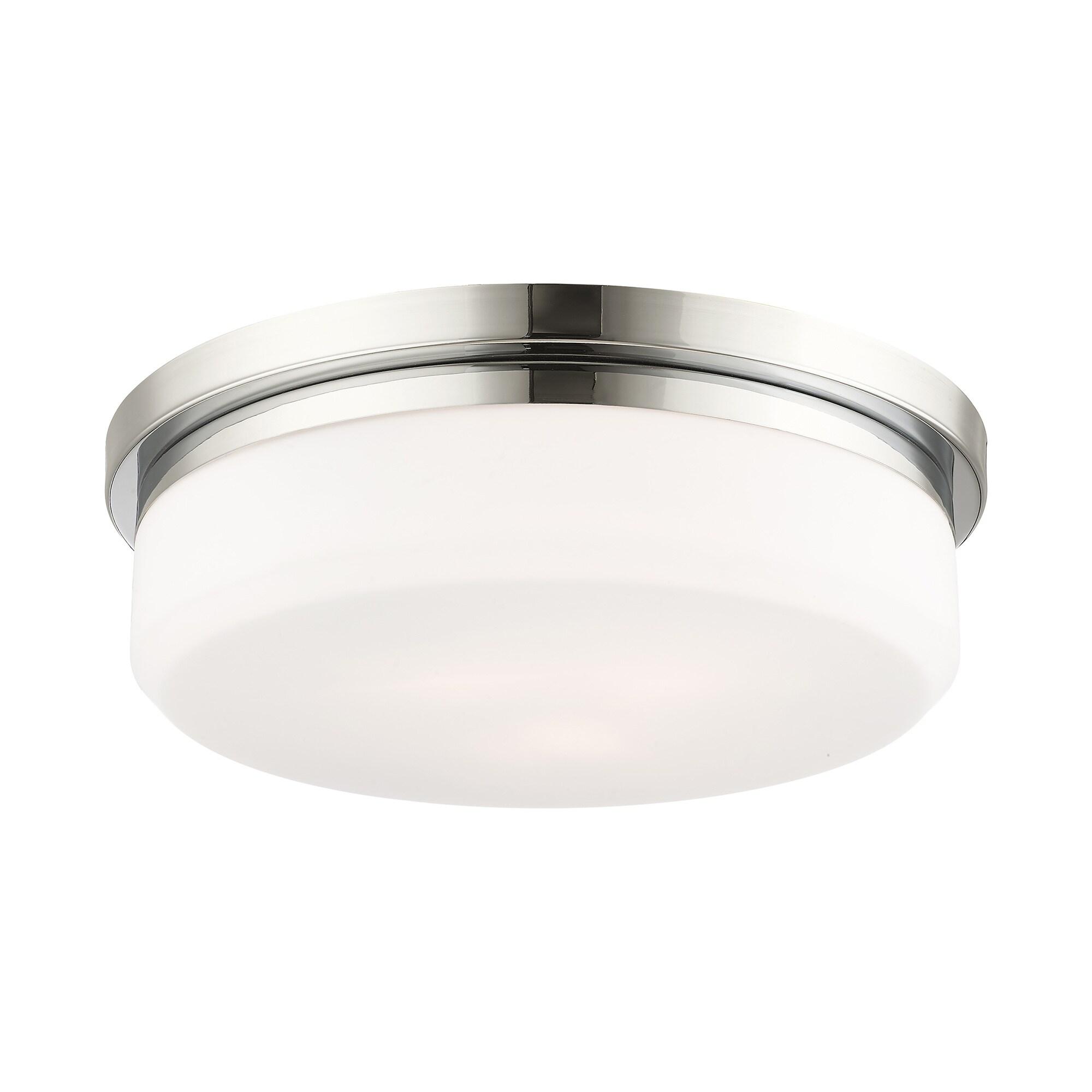 Livex Lighting Stratus 3-Light Metal & Glass Ceiling Mount in Polished Chrome