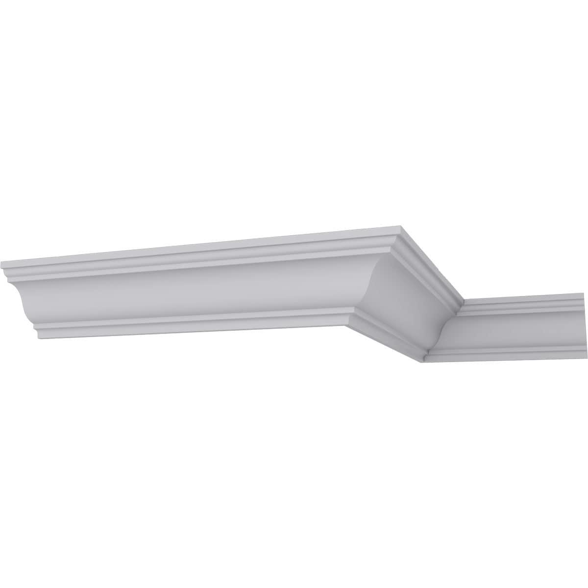 Ekena Millwork 4 7/8"H x 4 3/8"P x 6 1/2"F x 94 1/2"L Strasbourg Traditional Crown Moulding