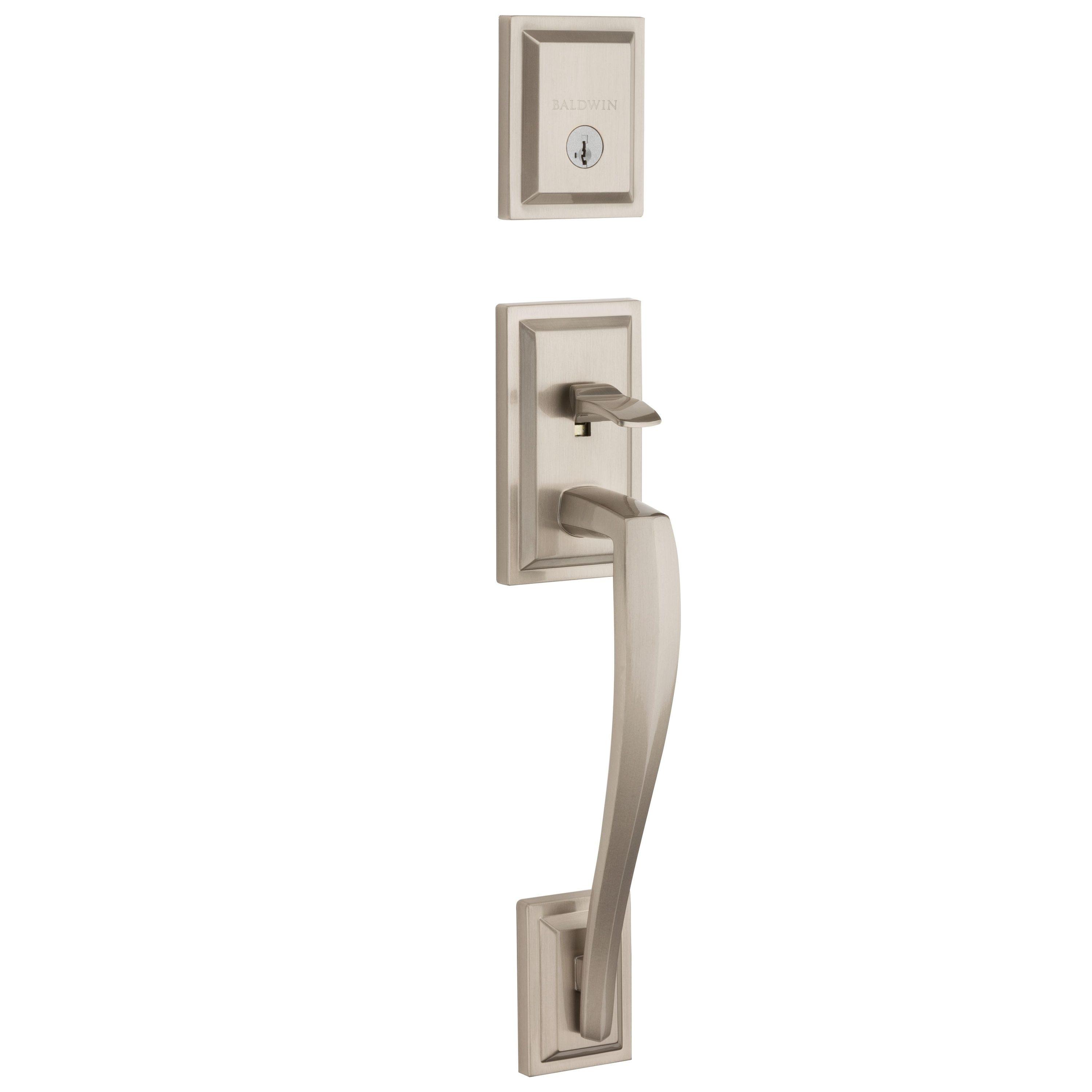 Torrey Pines Satin Nickel Single-Cylinder Deadbolt Handleset