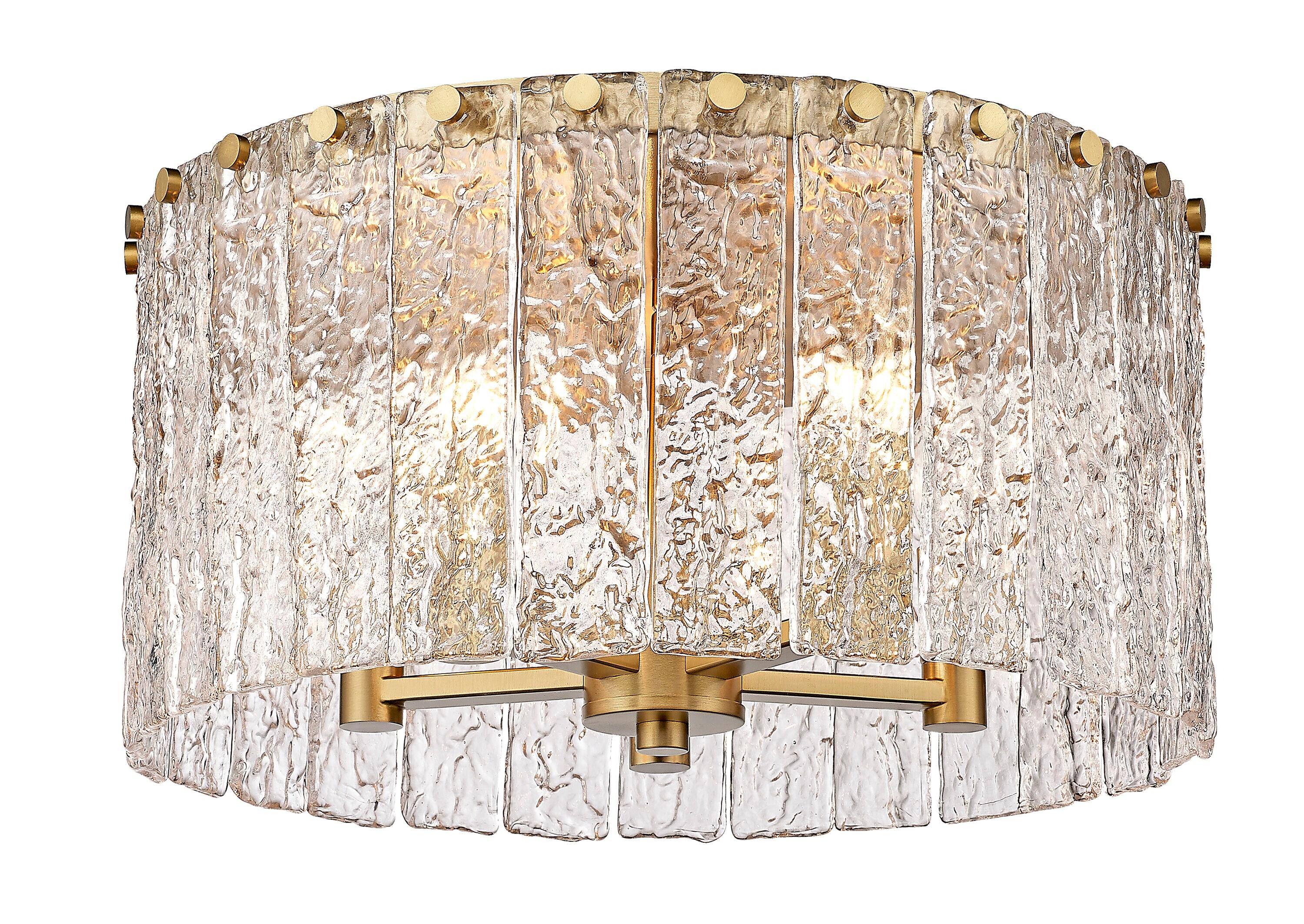 Z-Lite Glacier 5 - Light Flush Mount in  Modern Gold