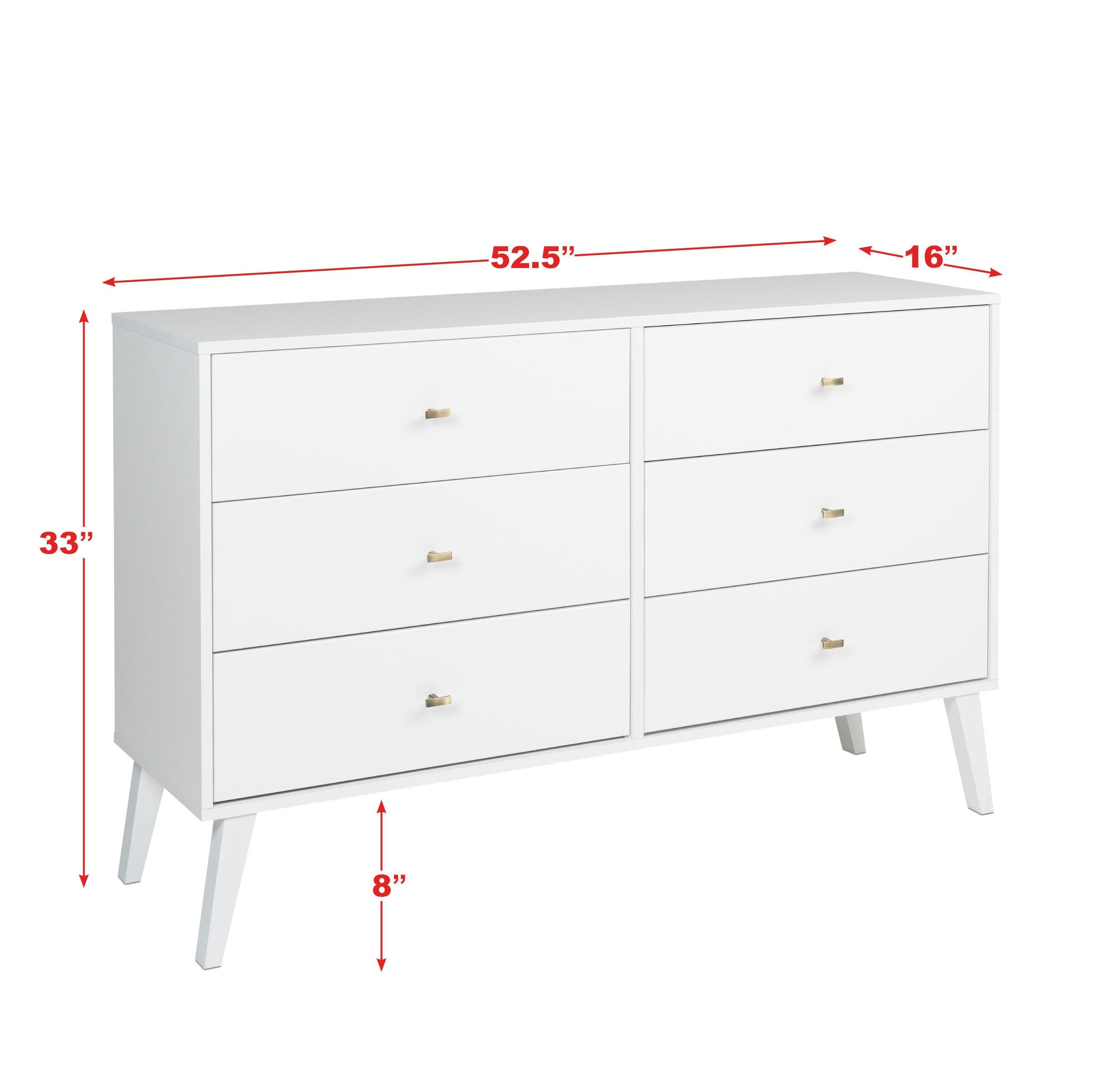 Ergode Milo 6-drawer Dresser, White