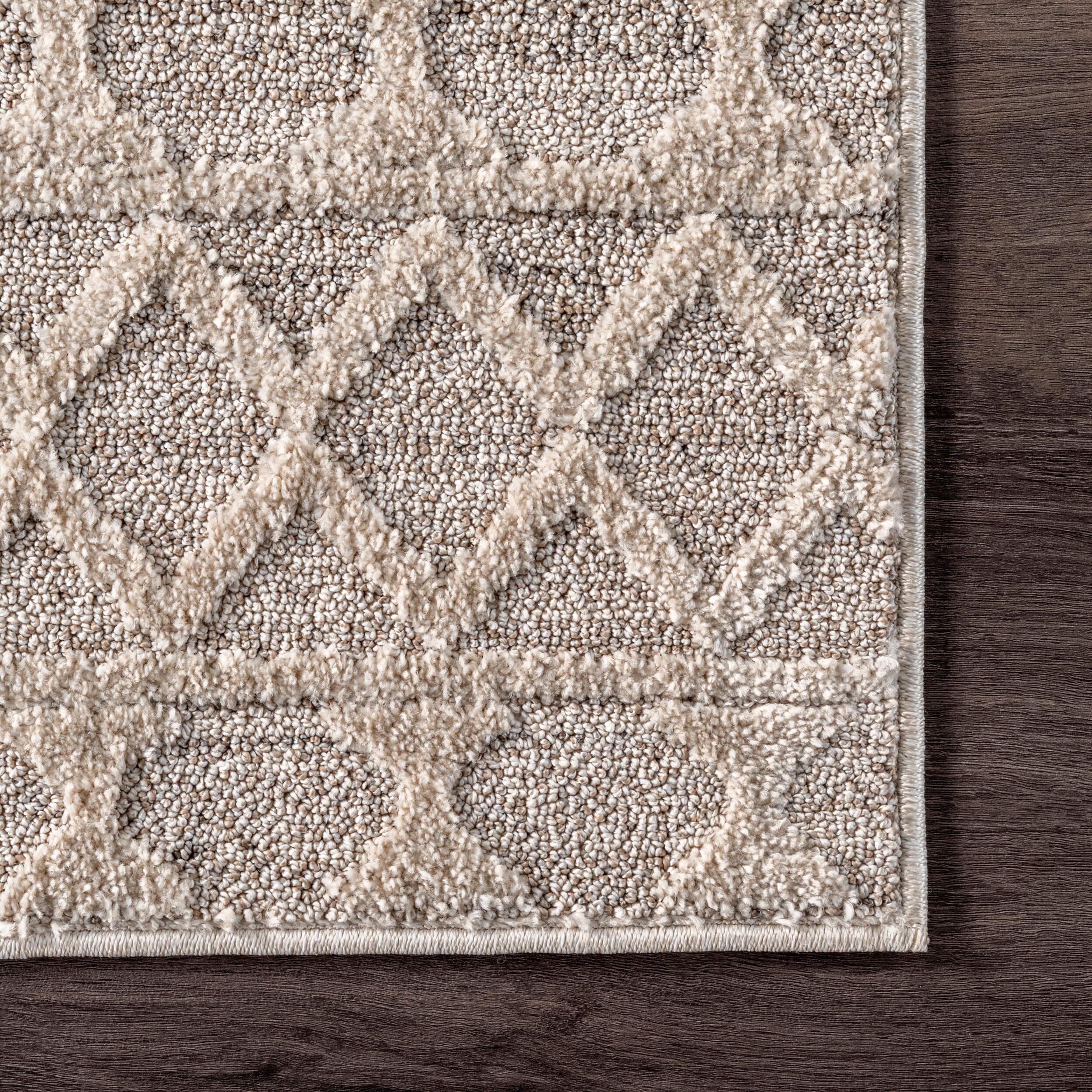 Nuloom Cameron Moroccan 8x10 Indoor Area Rug for Living Room Bedroom Dining Room Kitchen, Beige/Ivory