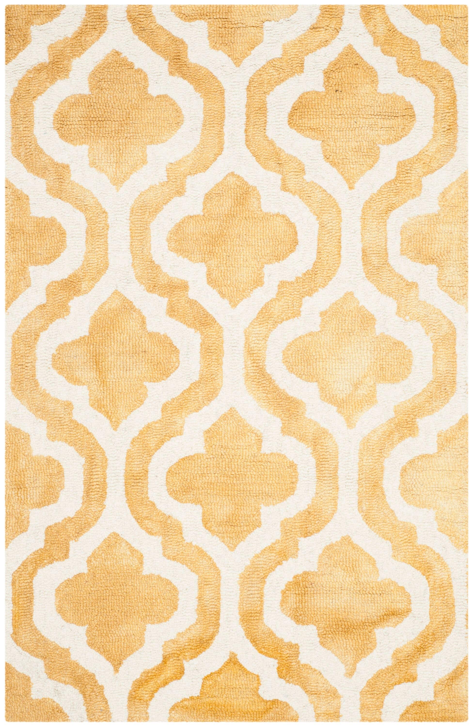 Dip Dye DDY537 Hand Tufted Indoor Accent Rug - Gold/Ivory - 2'6"x4' - Safavieh