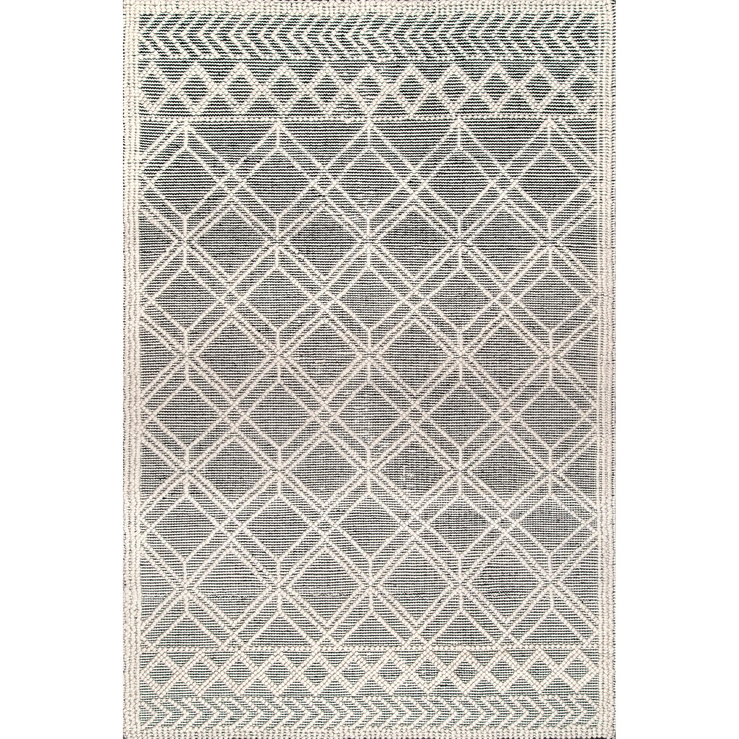 Nuloom Contemporary Trellis Natti Indoor Area Rug, Round 8', Gray